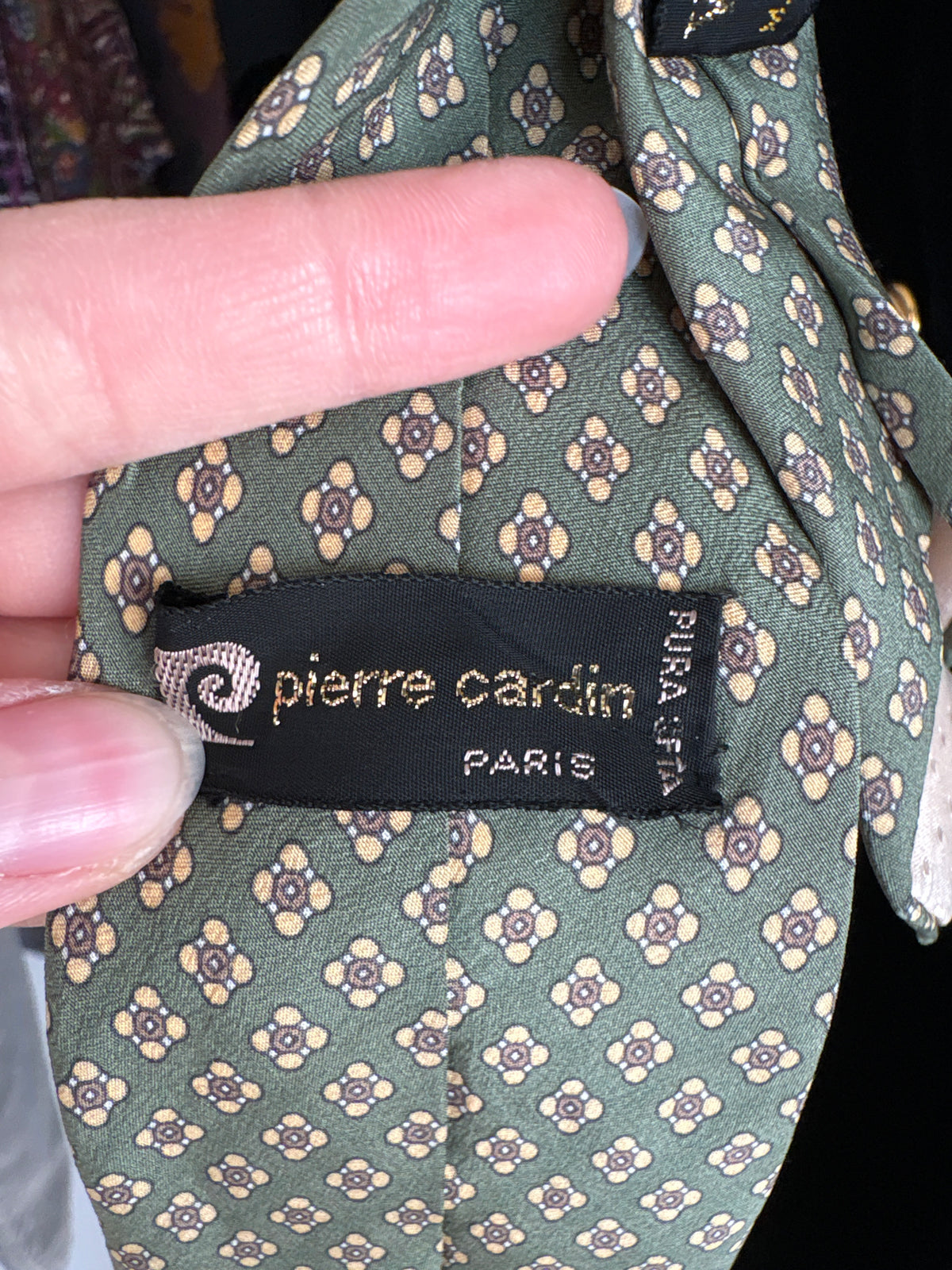 Cravata vintage Pierre Cardin din mătase naturală