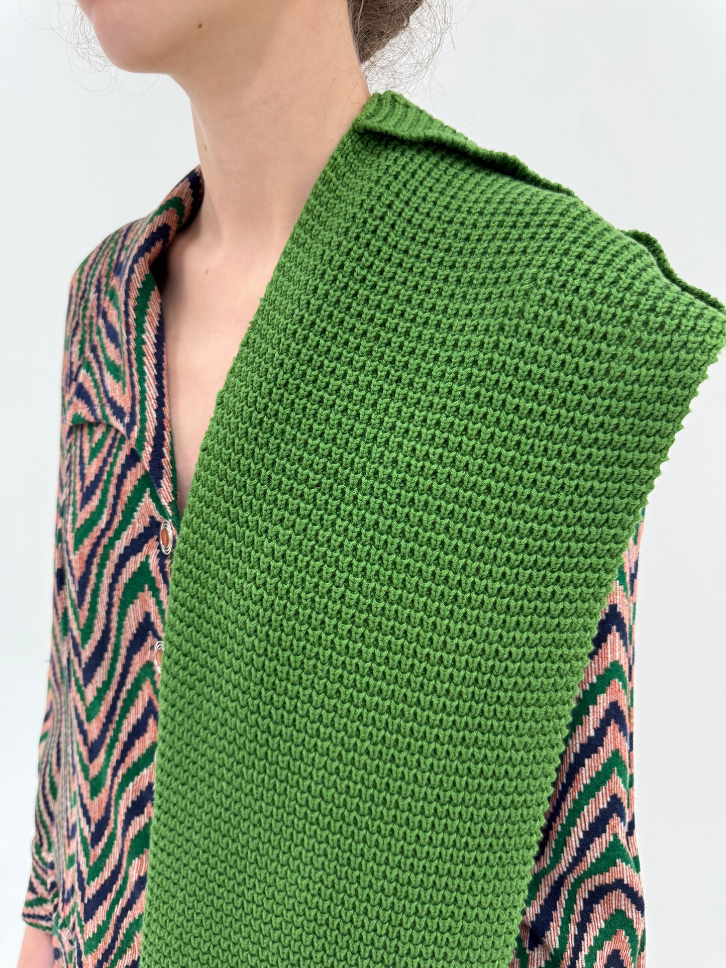 Fular nou Silvian Heach cu buzunare emerald green