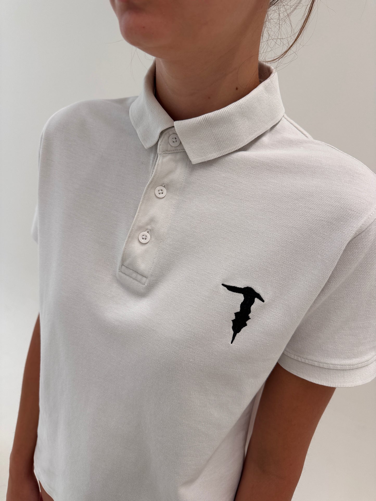 Top polo luxury Trussardi din bumbac pique de gramaj mare