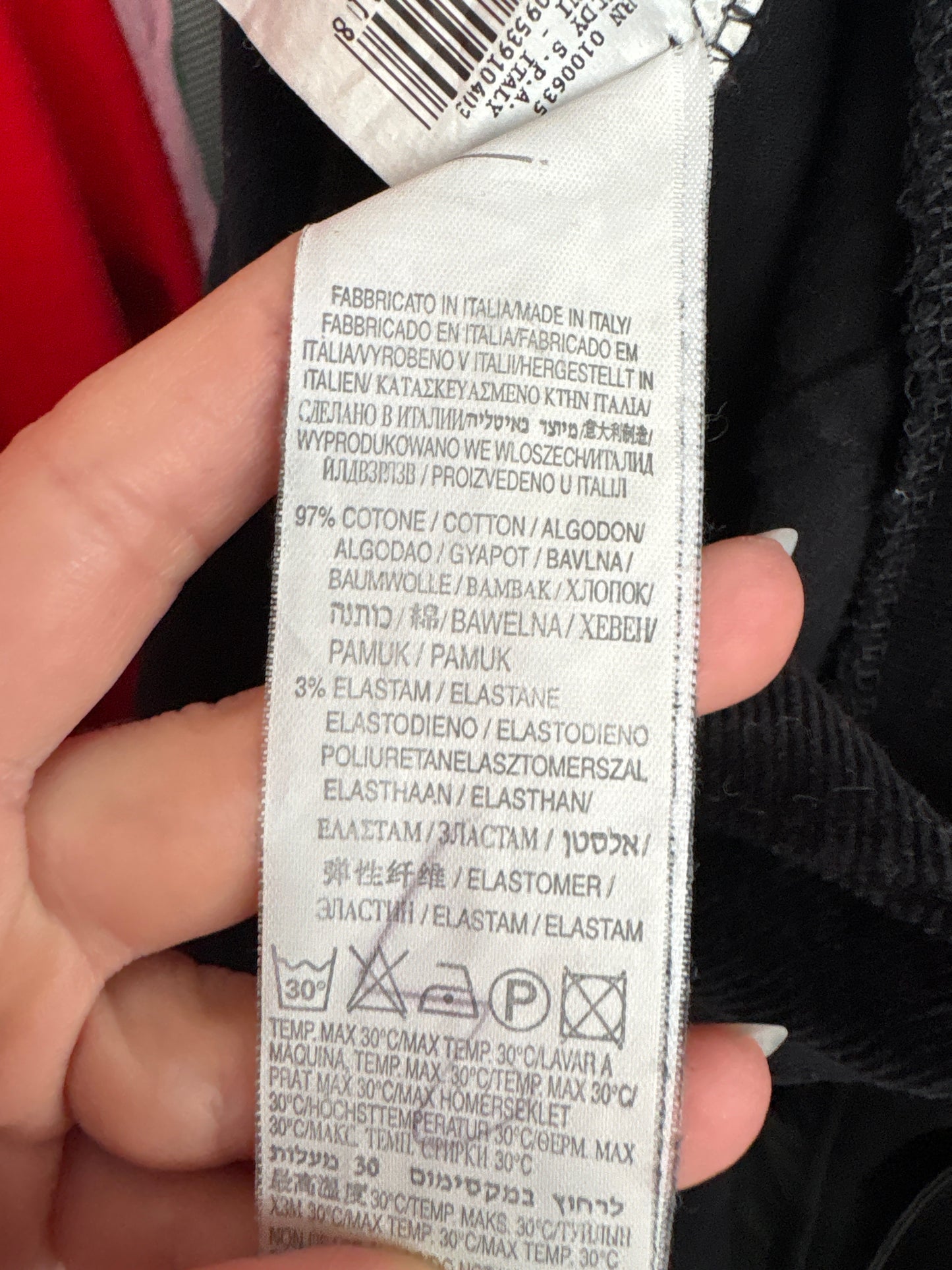 Pantaloni negri palazzo din catifea raiata subțire de bumbac confort