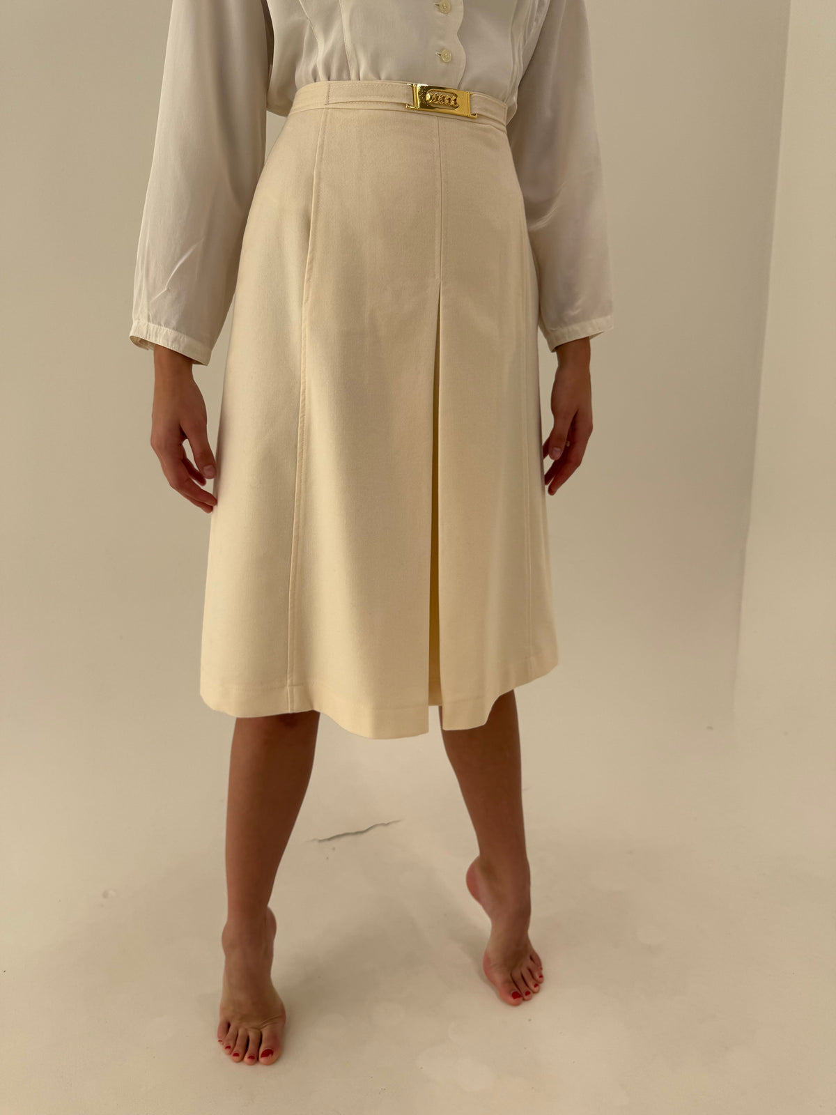 Deux piece vintage excepțional în stil Chloe vintage din lana extrafina