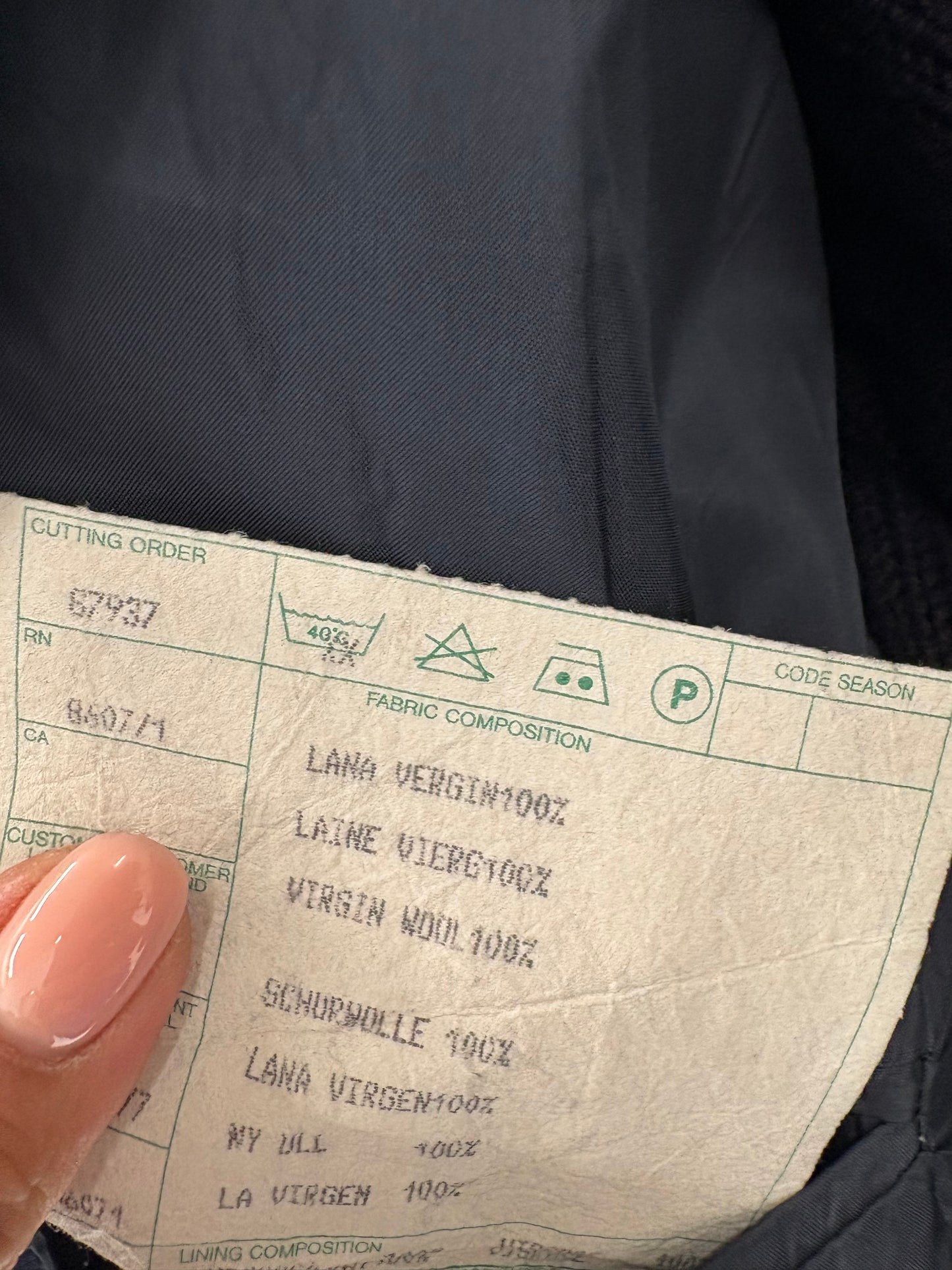 Sacou italian din lana extrafina jeans blue în carouri fine