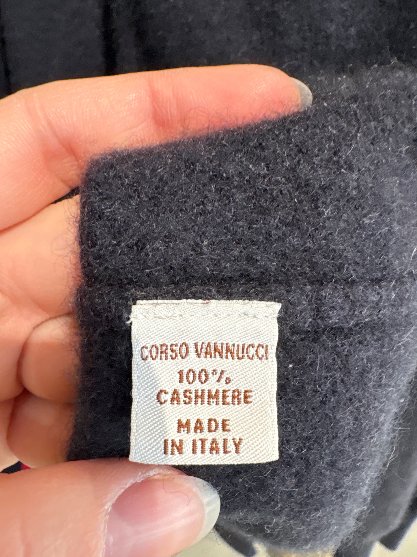 Pulover din cașmir high end italian multiply din fir lung în anchior îngust