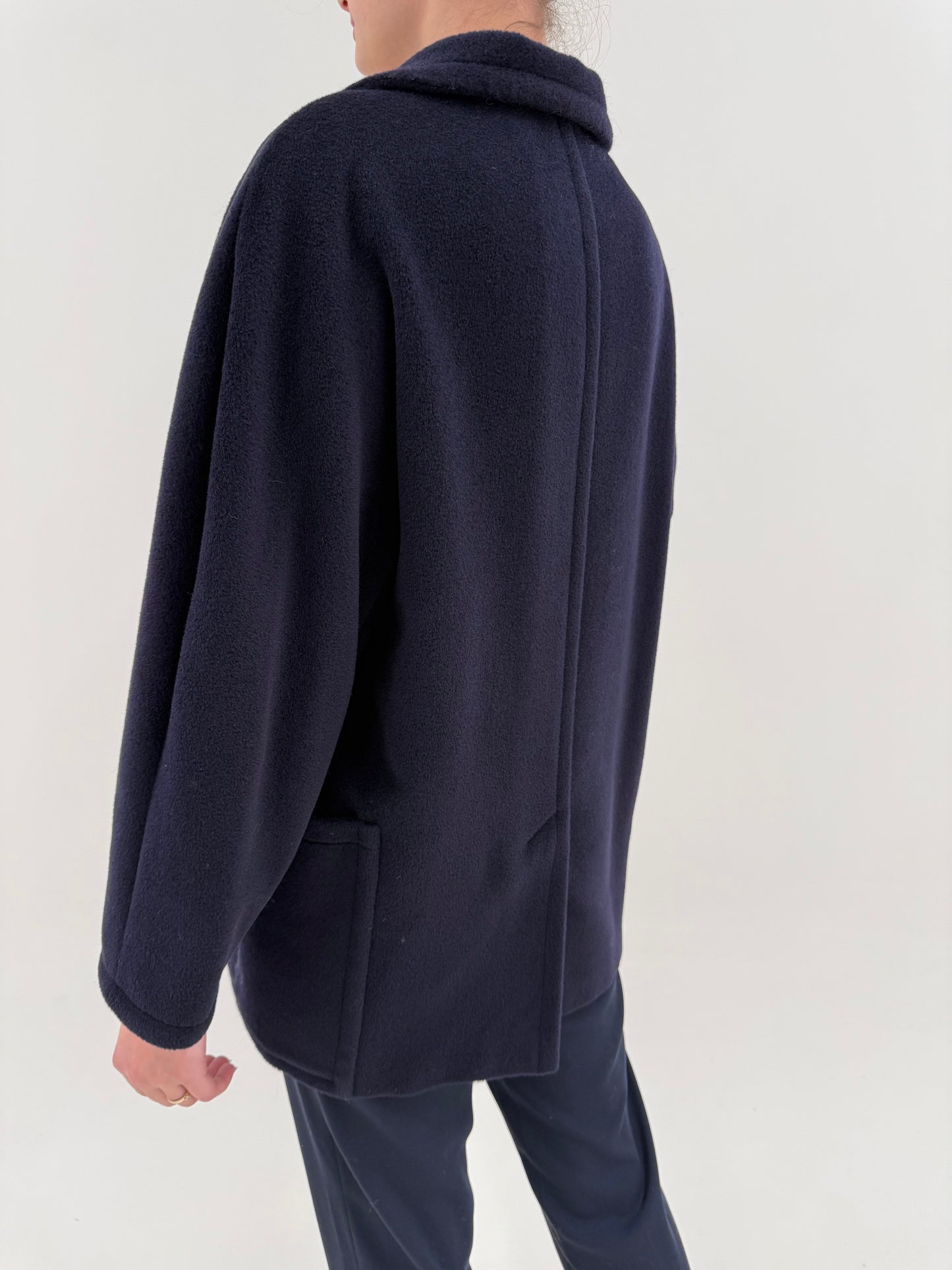 Jacheta Max Mara pea coat în croi actual din lana, cașmir și mohair