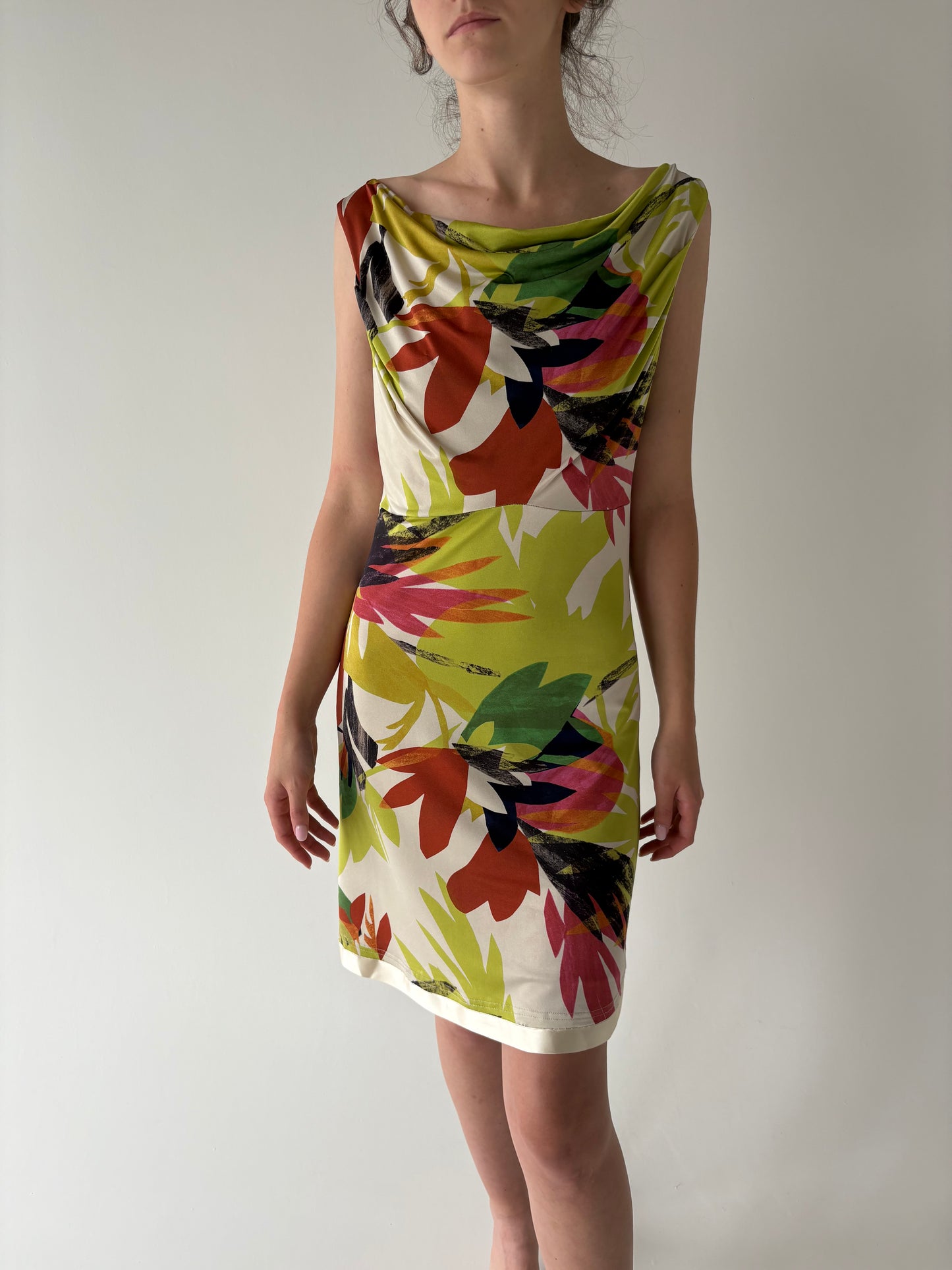Rochie italiană super confort cu print organic