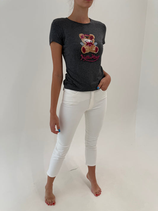 Jeans luxury Rocco Barocco ultra confort modelatori petite cu talie înaltă
