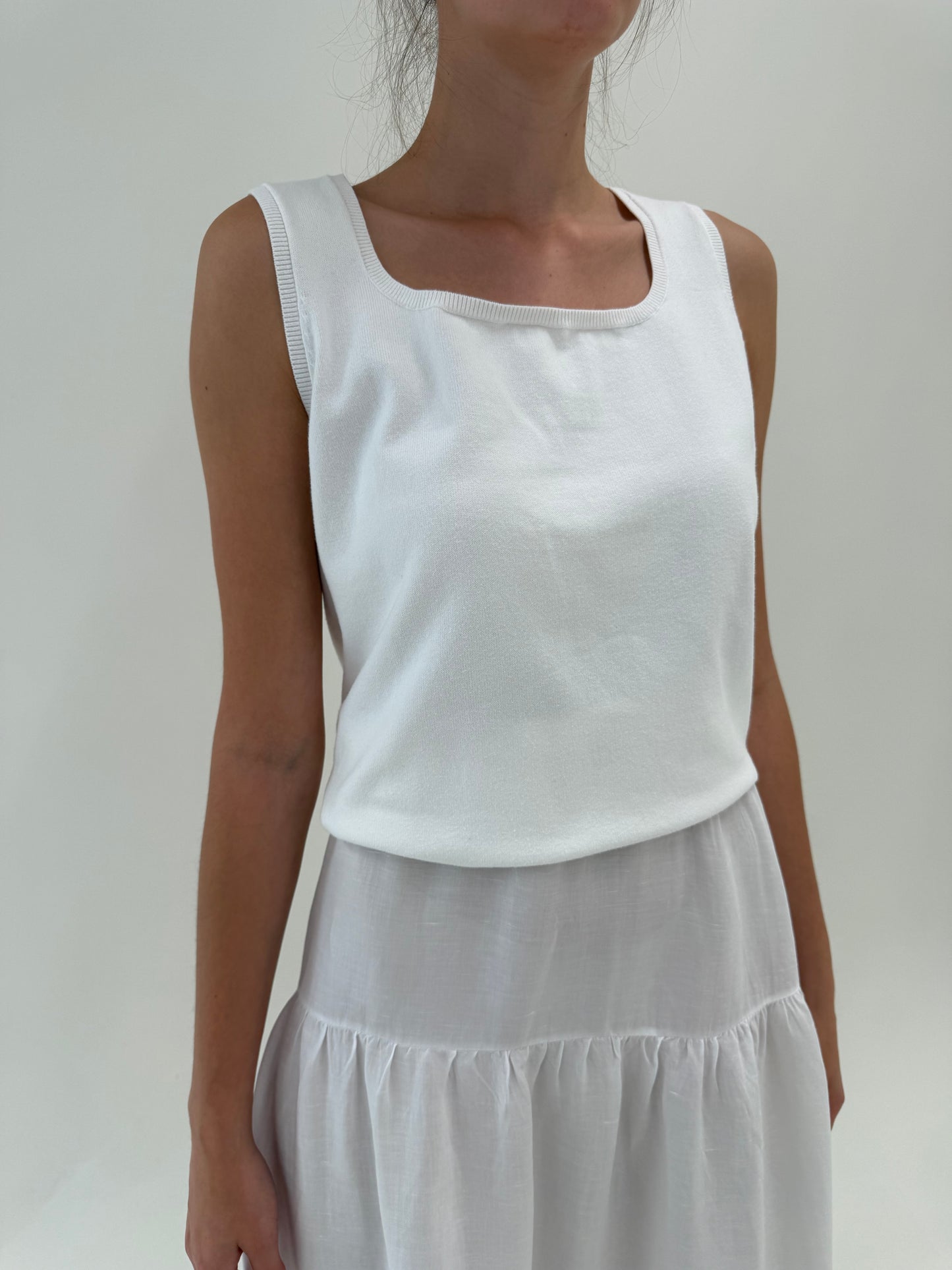 Top din jerse de vară alb Ralph Lauren