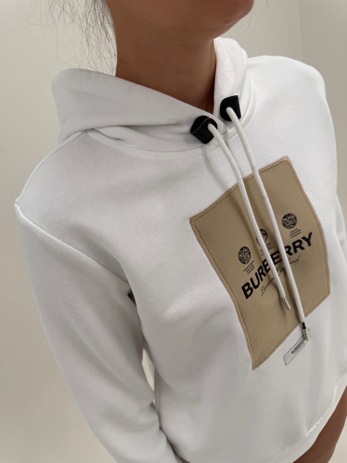 Hanorac BURBERRY Logo Appliqué Patch Cotton
