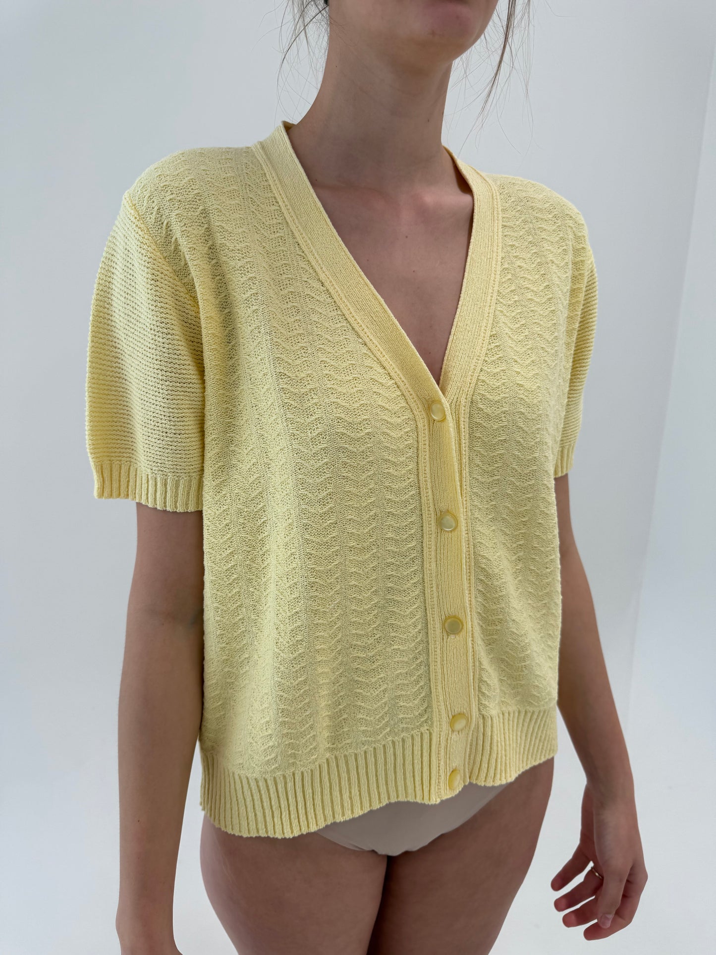 Top vintage italian butter yellow din bumbac premium
