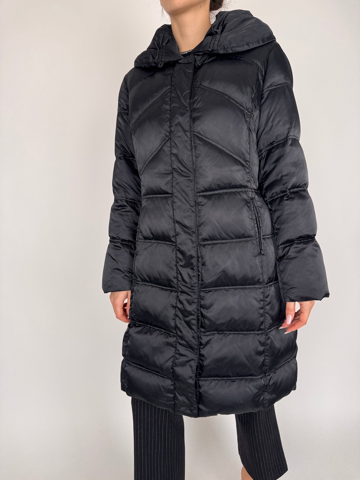 Puffer luxury italian Krizia negru stilizabil si business