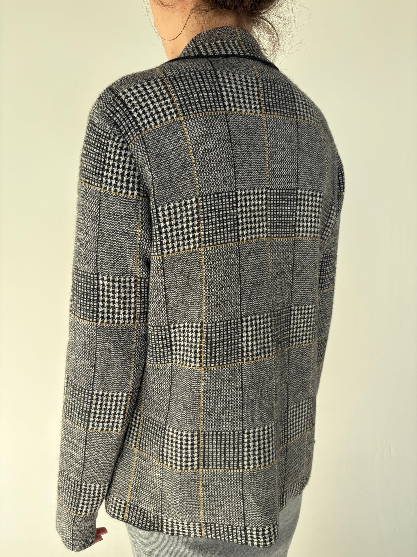 Sacou italian din tricot dens de gramaj mare din lana merino extrafina