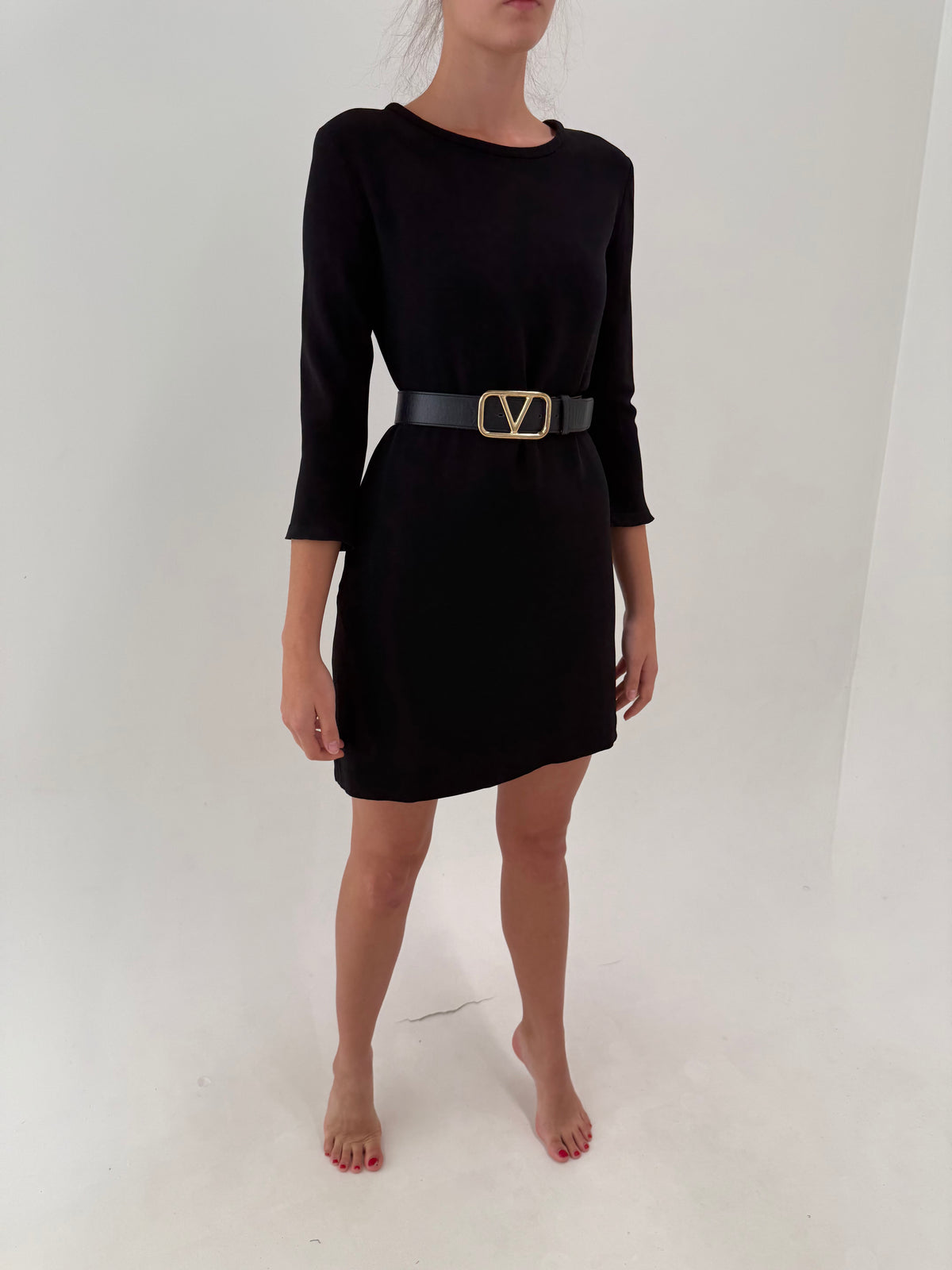 Rochie neagră Max Mara din jersey plin excepțional de la business la cocktail