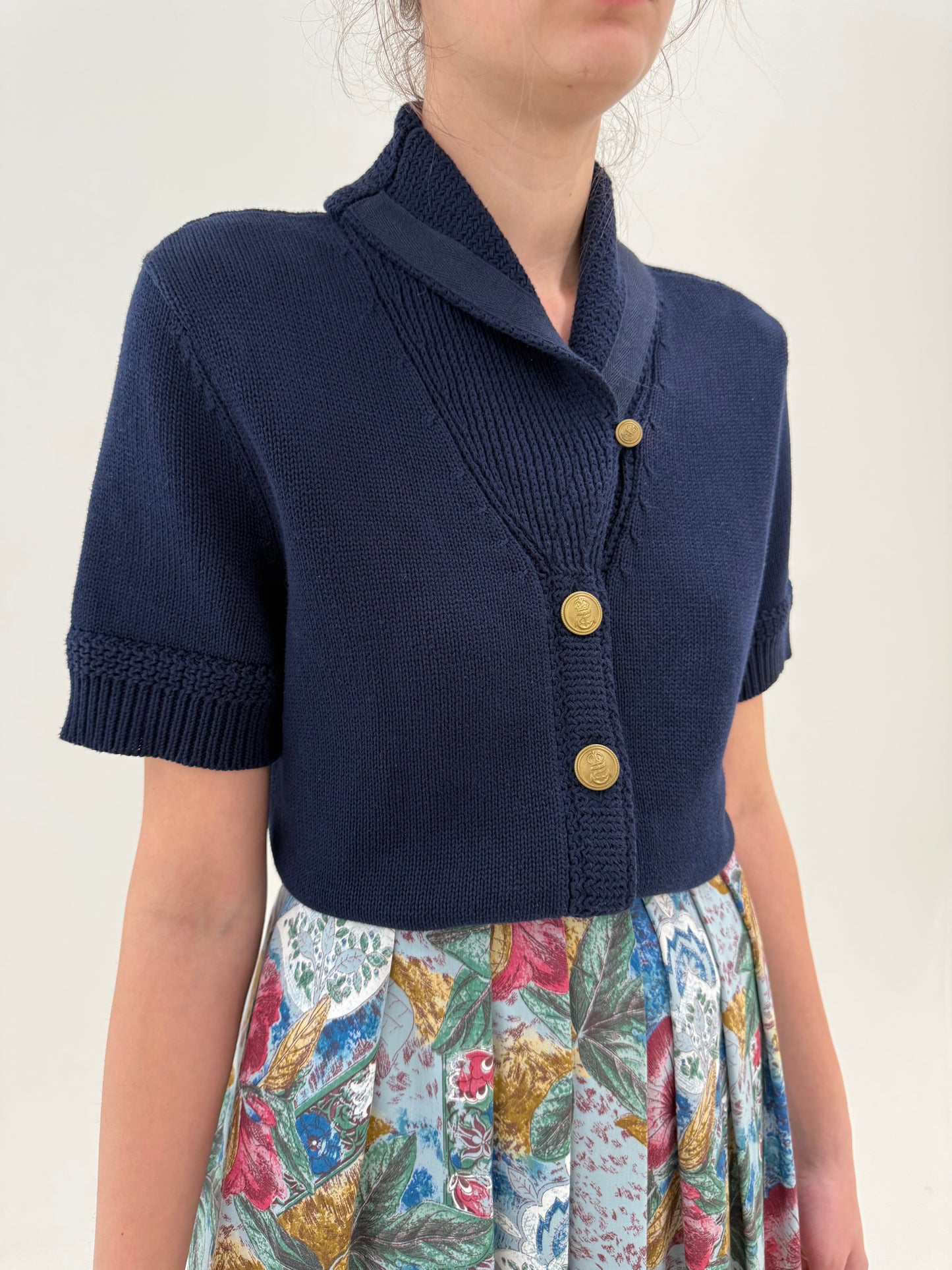 Top Ralph Lauren din bumbac cu nasturi aurii