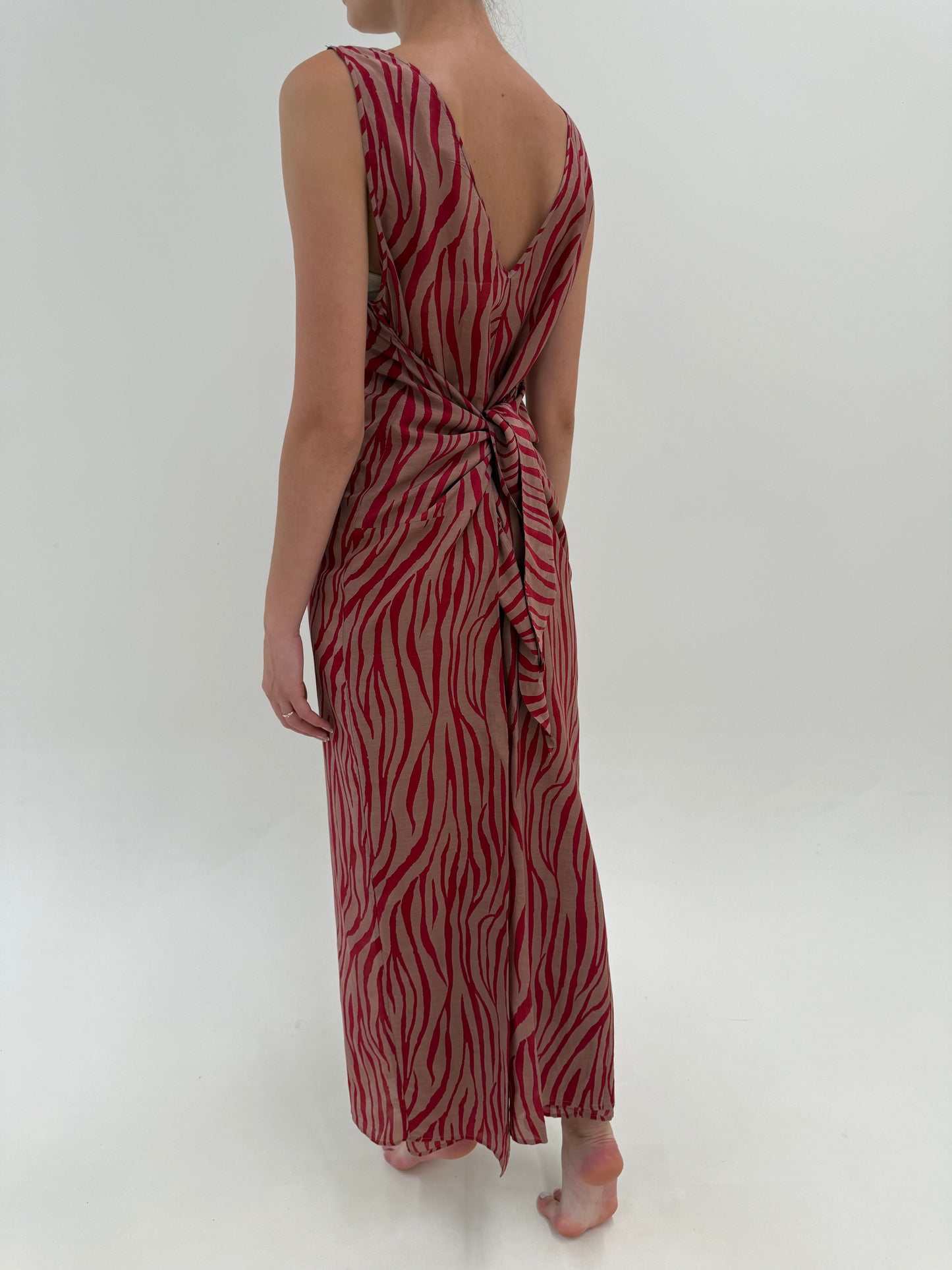 Salopetă luxury tall Diane von Furstenberg din panzica de mătase naturală