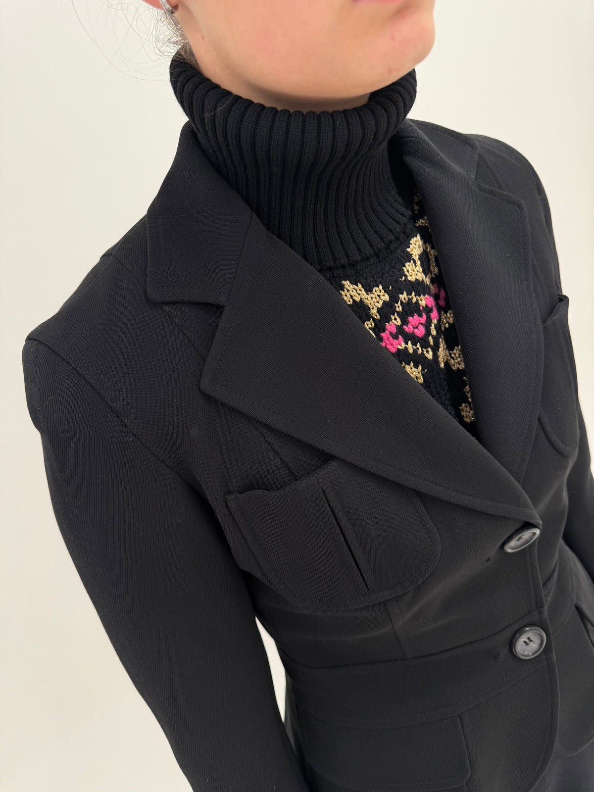 Sacou Max&Co by Max Mara din serj de lana extrafina cu revere late ultra cambrat
