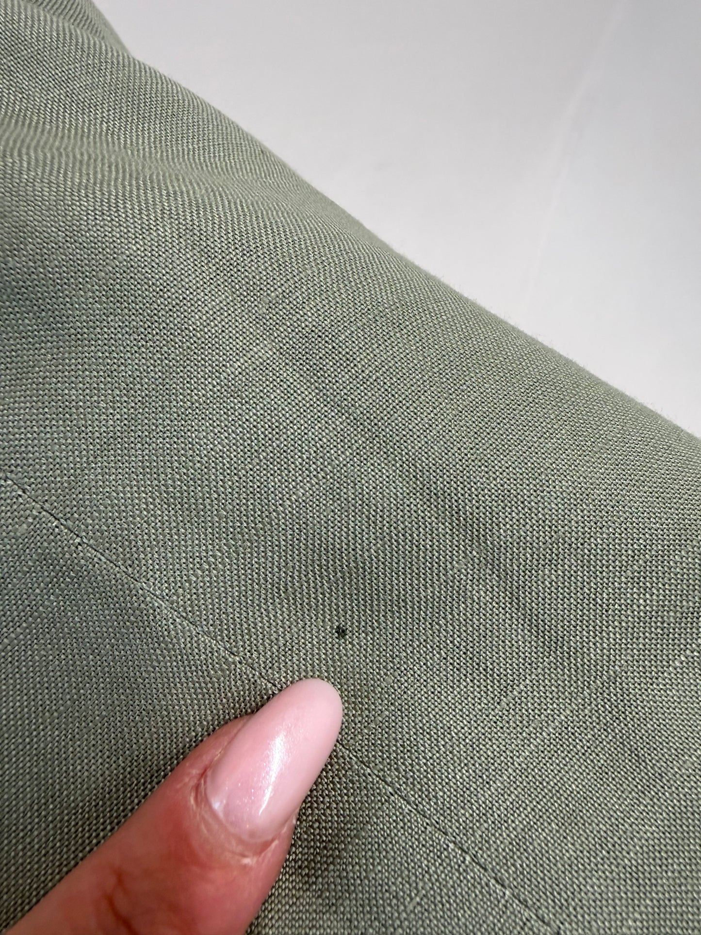 Rochie maxi in croi minimalist Sage green din pânză de in și vascoza