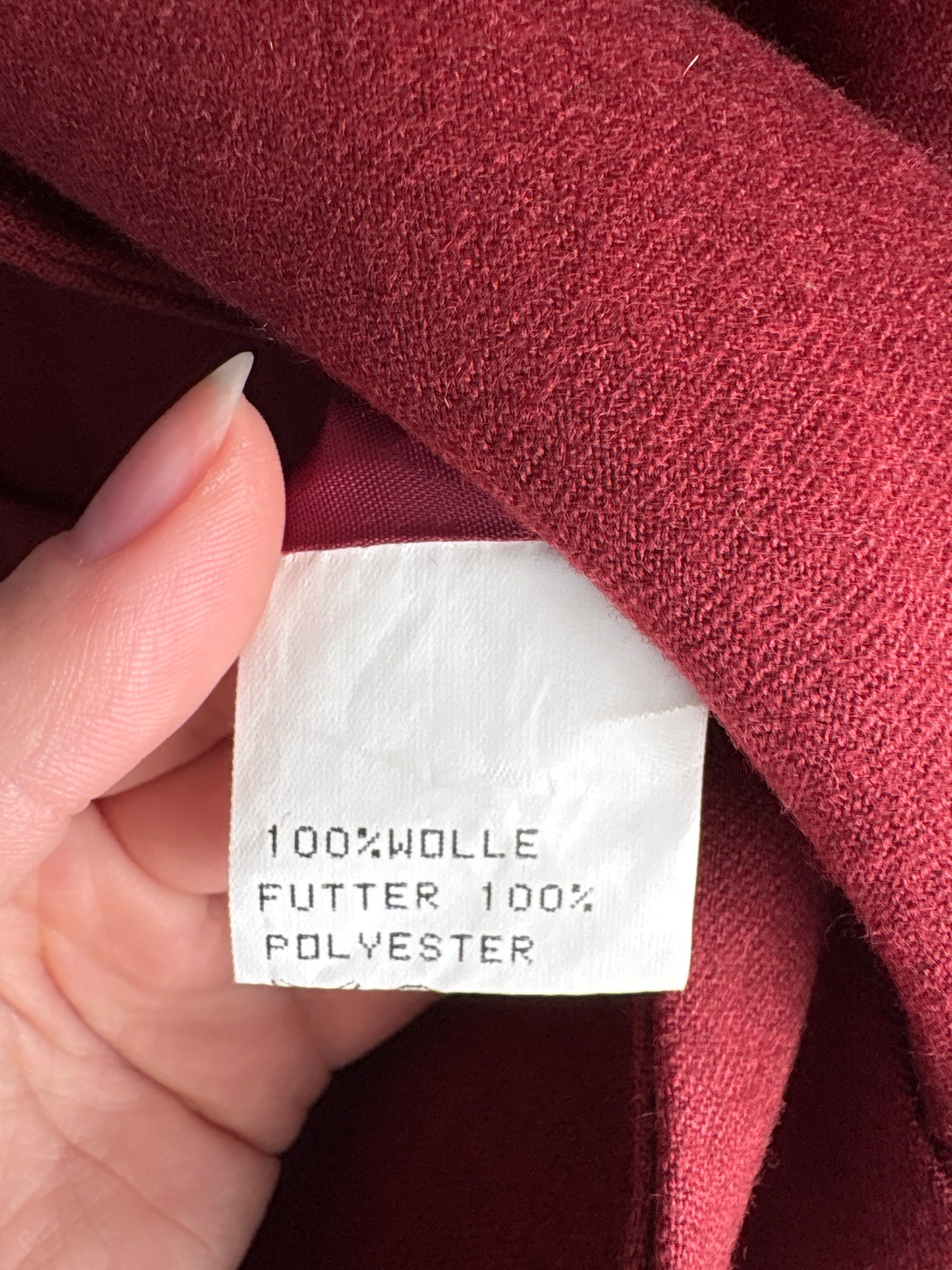 Deux piece vintage terracotta red cu fustă maxi și sacou cambrat