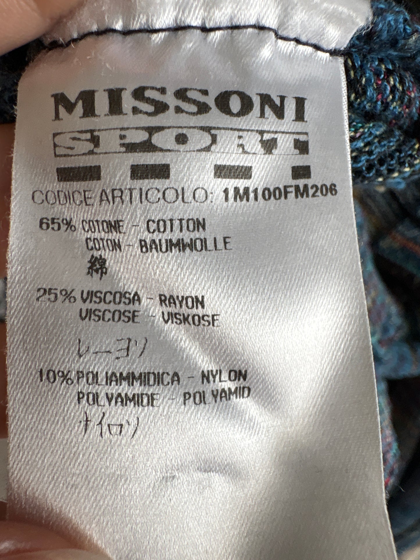 Soft knit Missoni de vară din tricot specific brandului în croi lejer