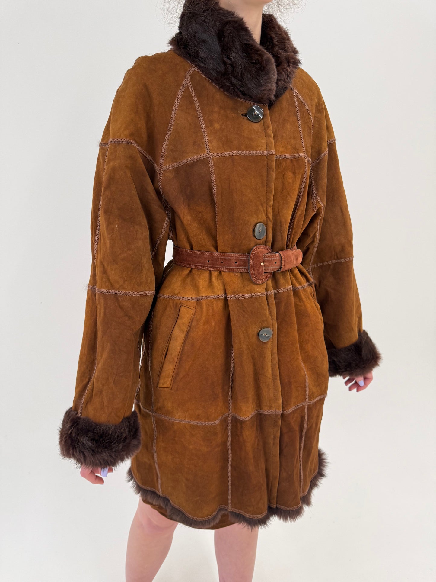 Blană naturală de iepure caramel foarte ușoară și călduroasă