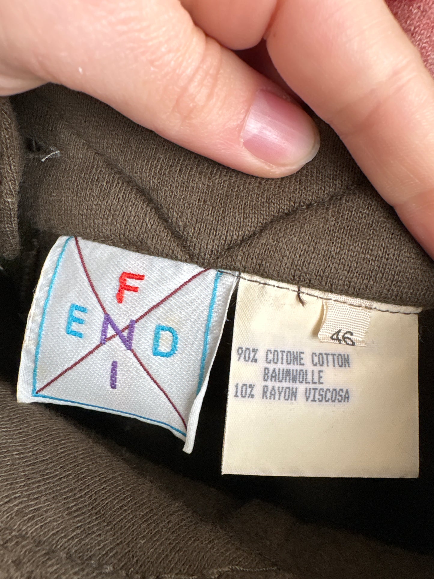 Pencil skirt Fendi vintage cu talie ultra înaltă și buzunare