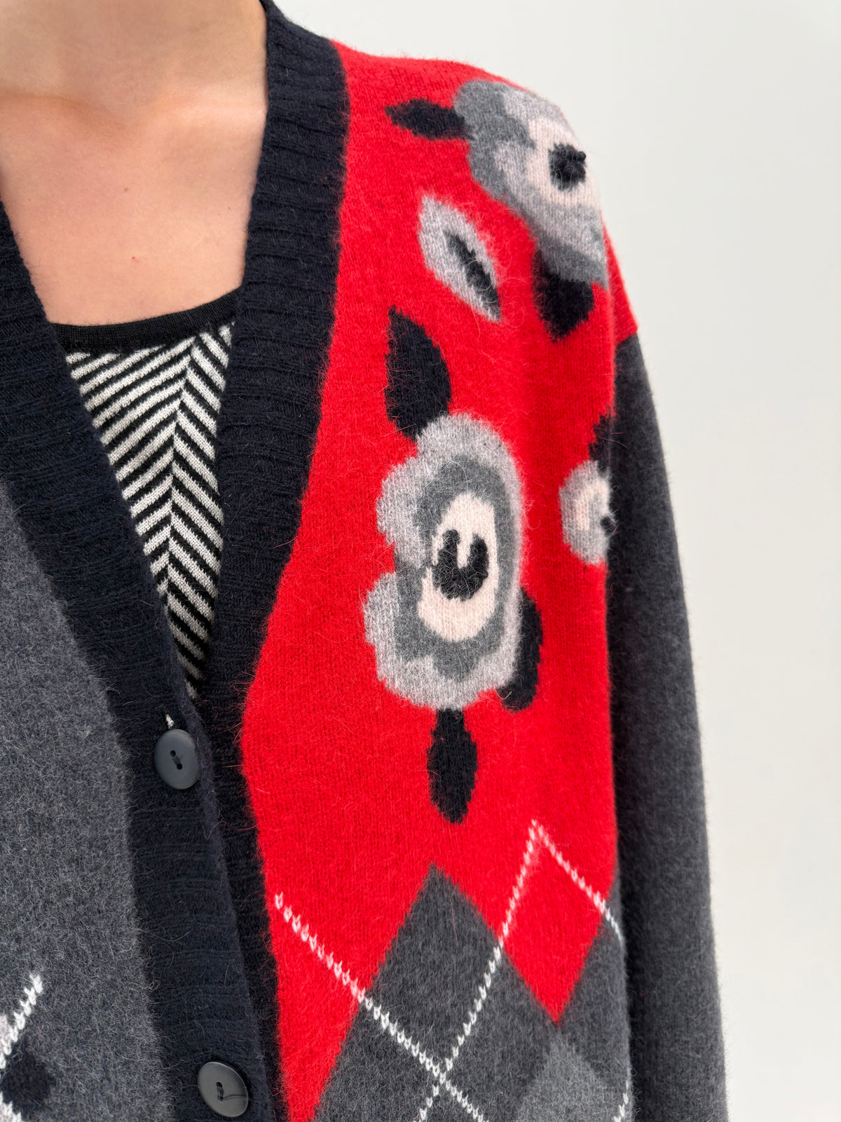 Cardigan petite excepțional vintage gros din Angora cu lana extrafina