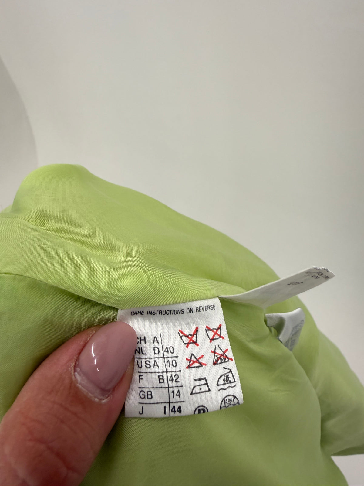 Sacou Max Mara petite verde crud din lana pura extrafina subțire în croi ușor cambrat