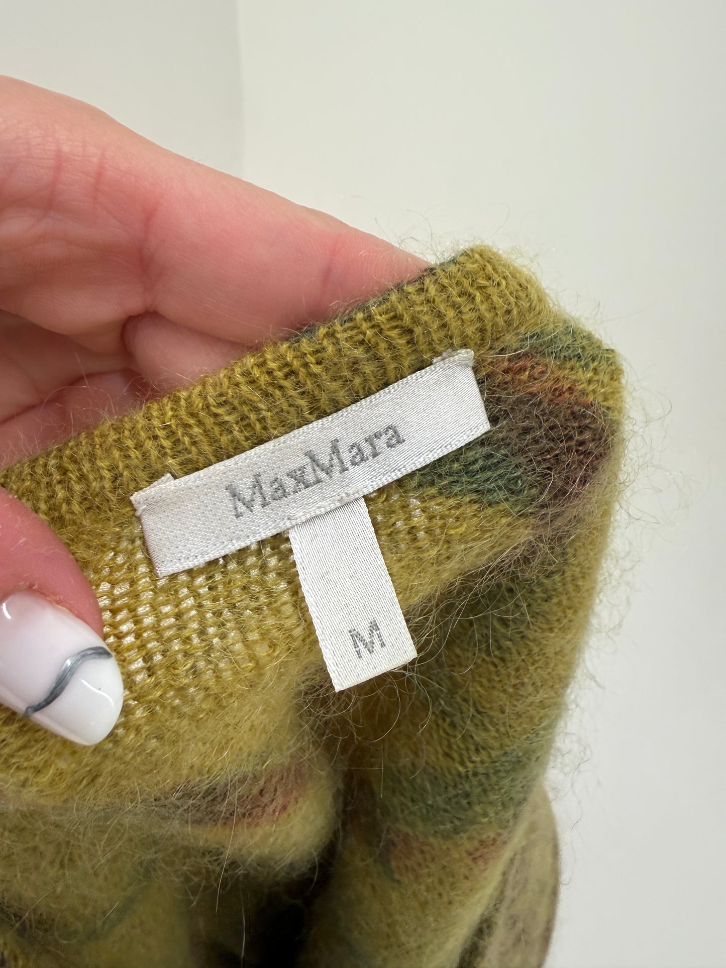 Cardigan Max Mara animal print stilizat în croi ușor cropped