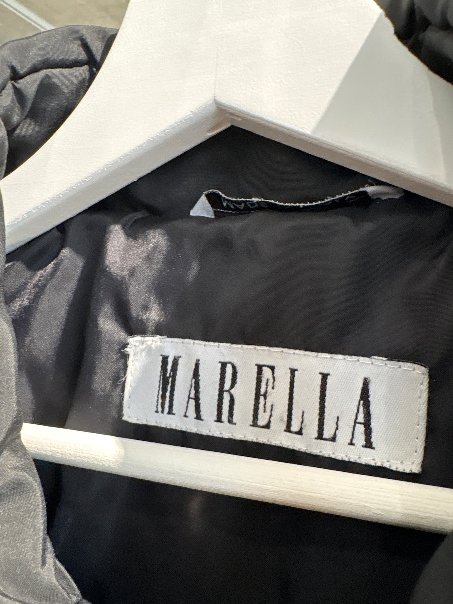 Padded coat Marella by Max Mara negru din material impermeabil