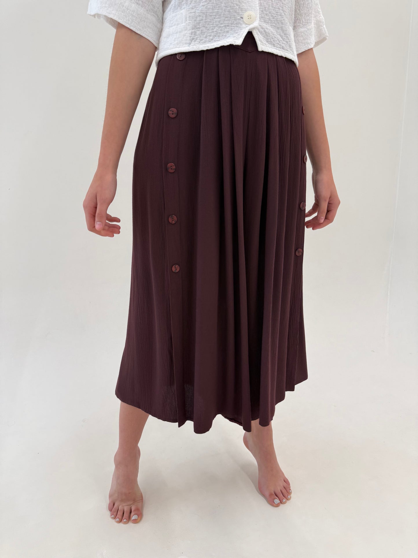 Fustă pantaloni vintage uber vine cu talie ultra înaltă elastică