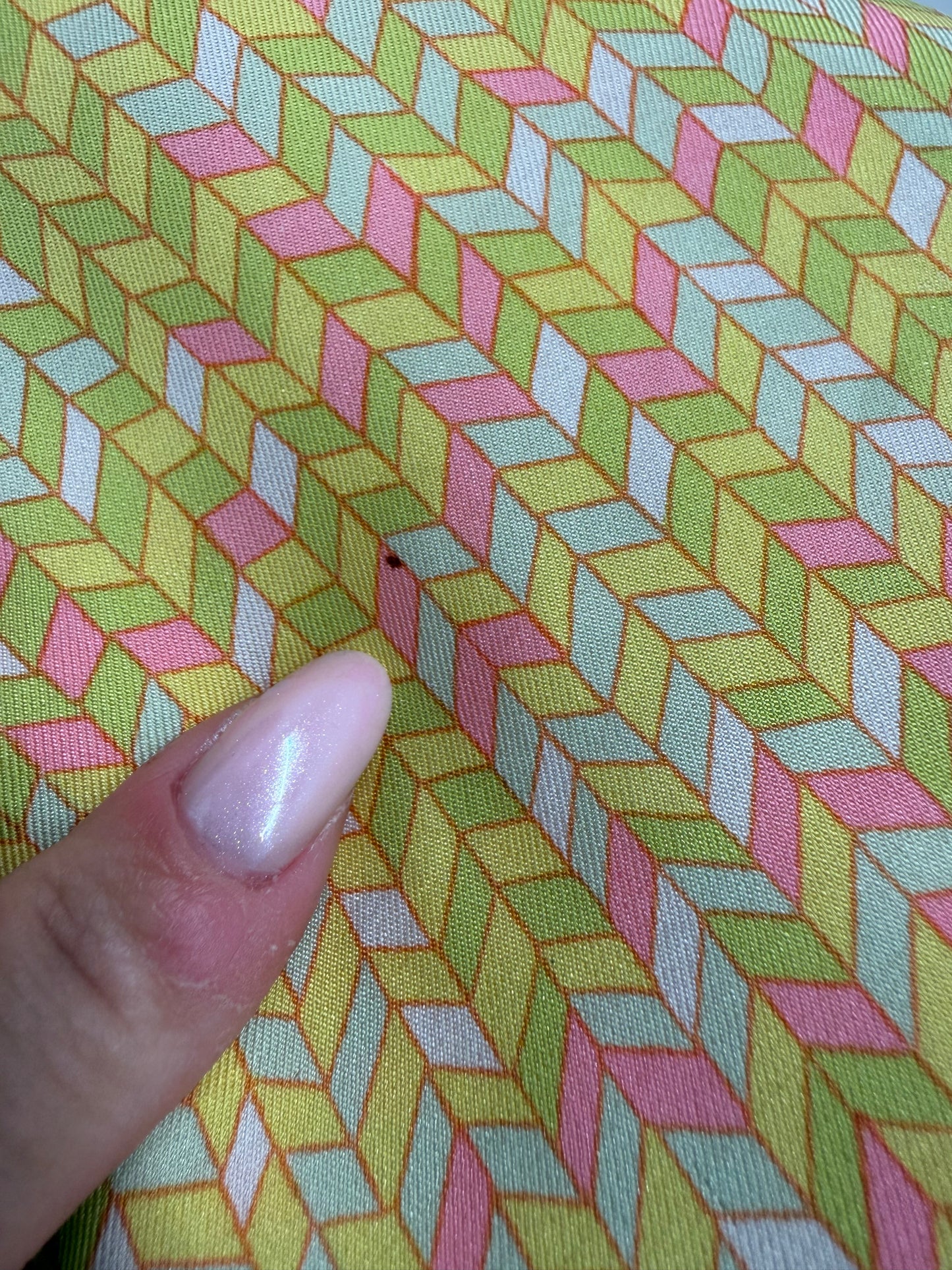 Top old vintage anii 60 din twill de mătase naturală în culori superbe