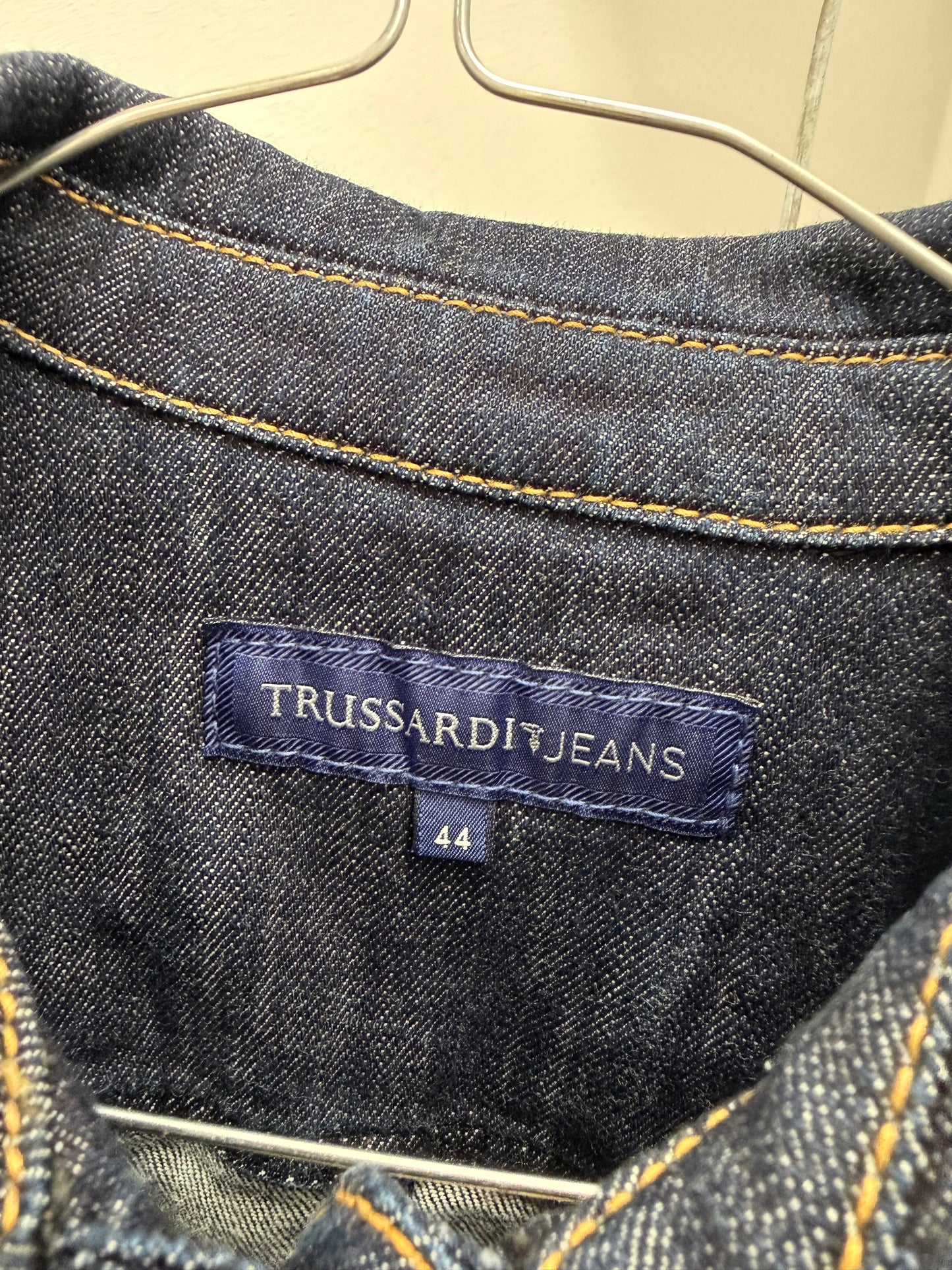 Jacheta luxury Trussardi ultra cambrata din jeans confort în stil Mugler