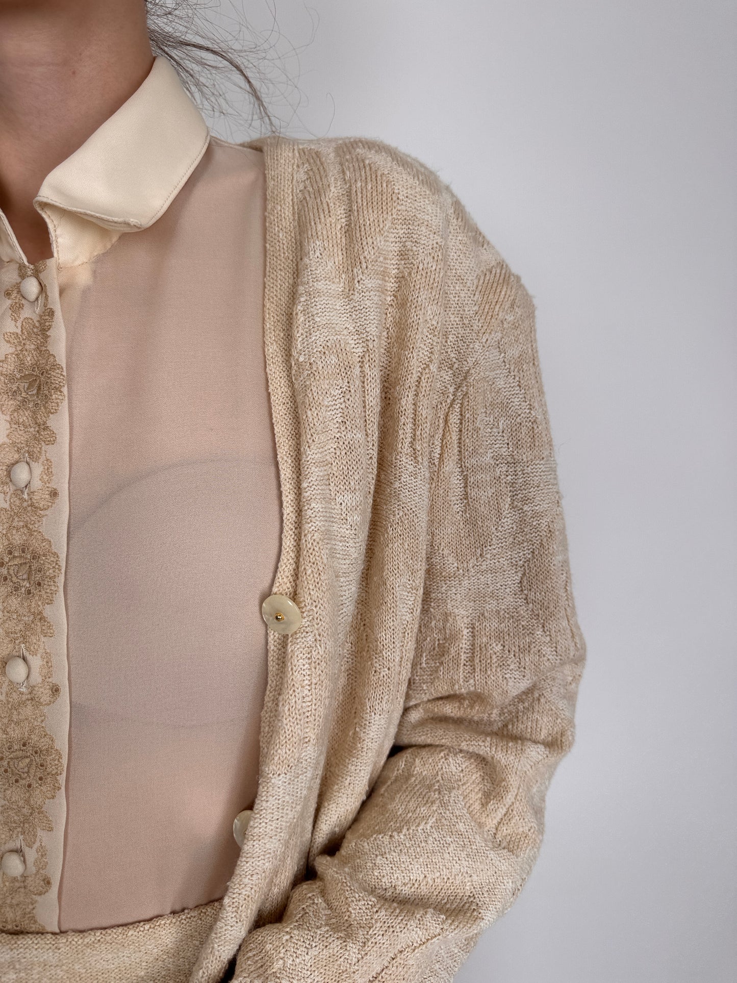 Set vintage butter nude din jerse