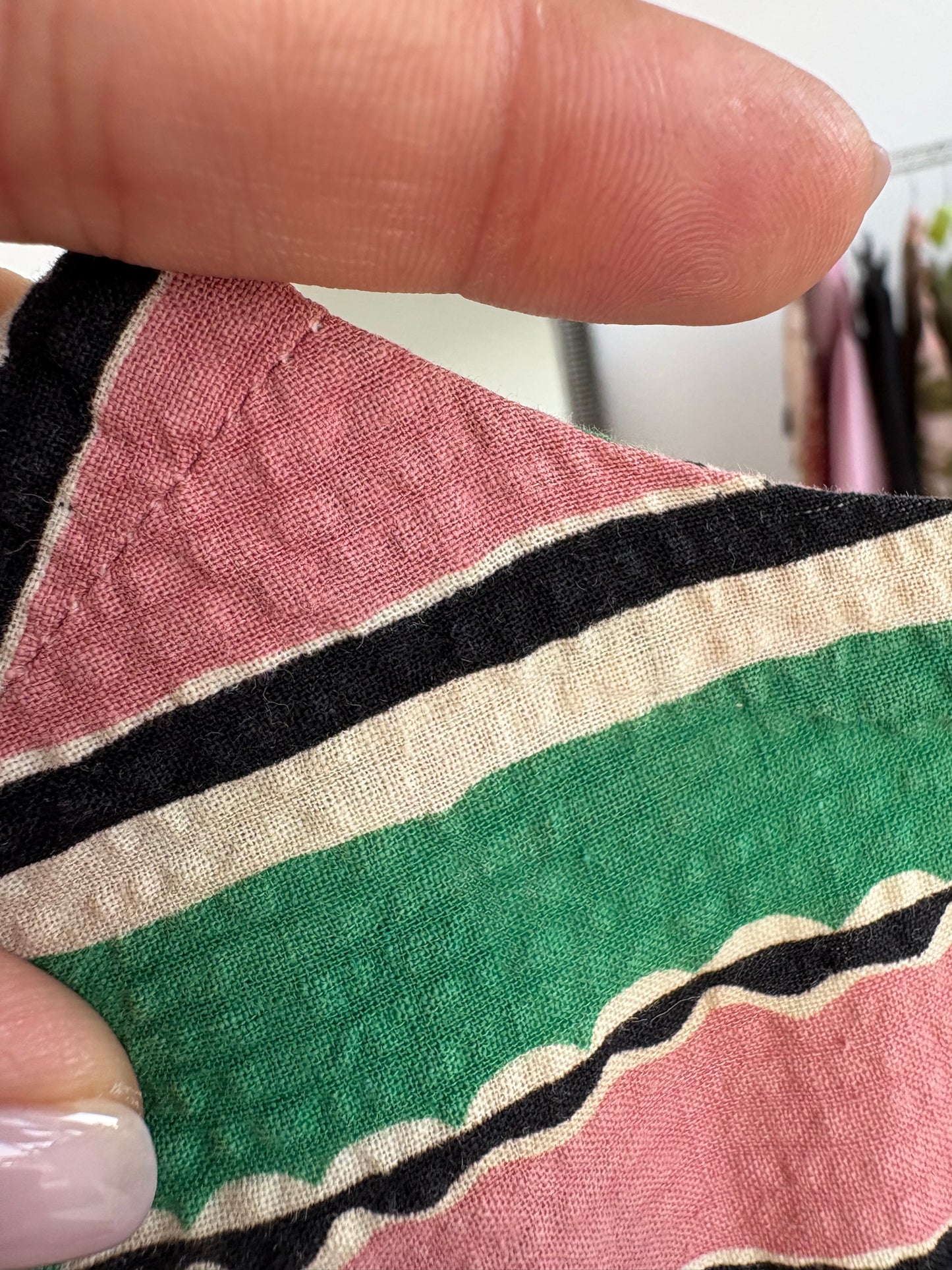 Rochie vintage din seersucker cu talie marcată reglabilă