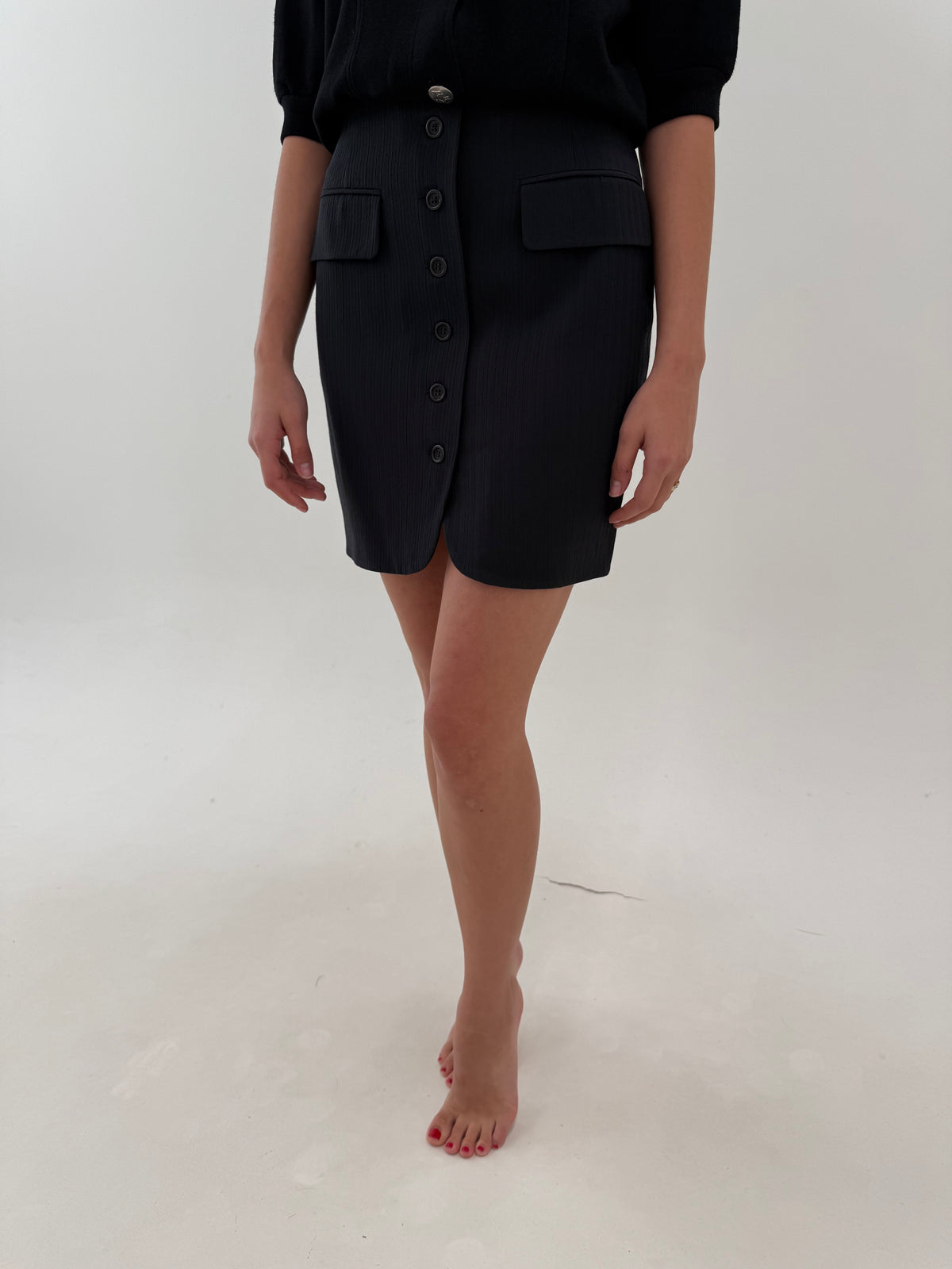 Fustă mini vintage luxury Byblos din lana extrafina