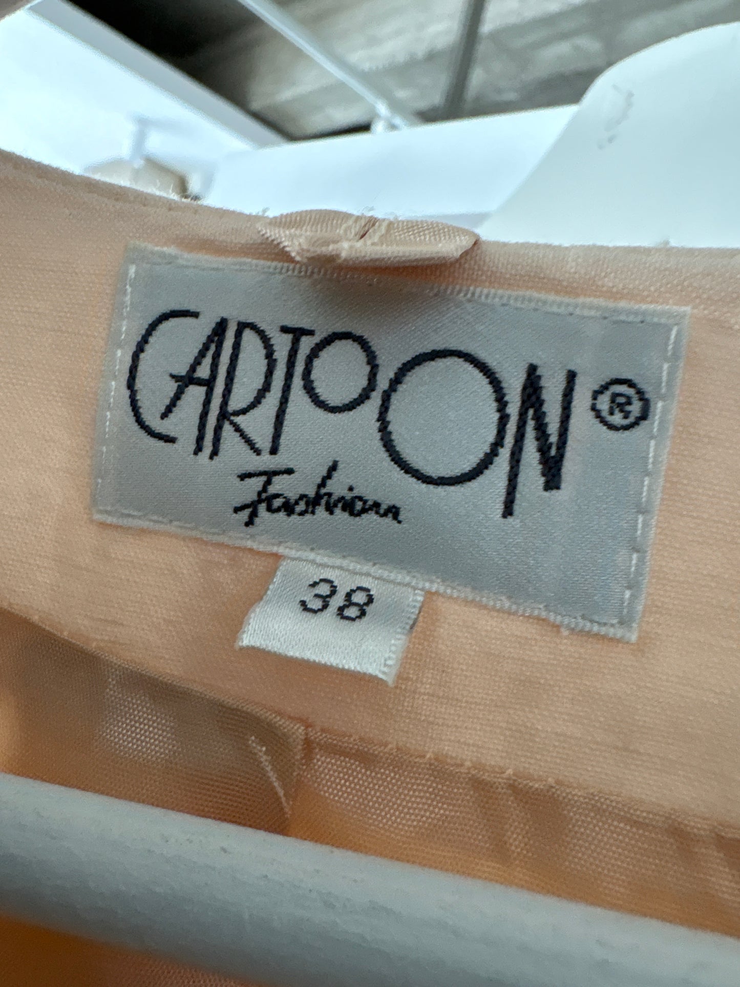 Sacou vintage powder orange din in excepțional cu broderie anglaise în croi cambrat
