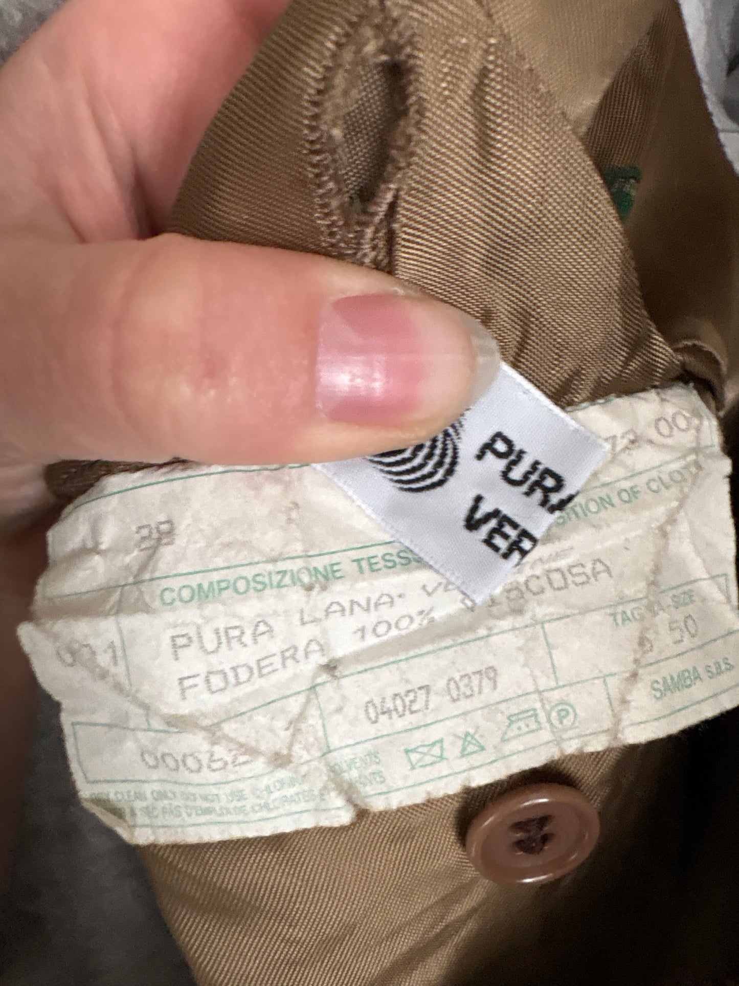 Sacou petite italian din tweed de lana excepțională kaki în carouri fine oranj