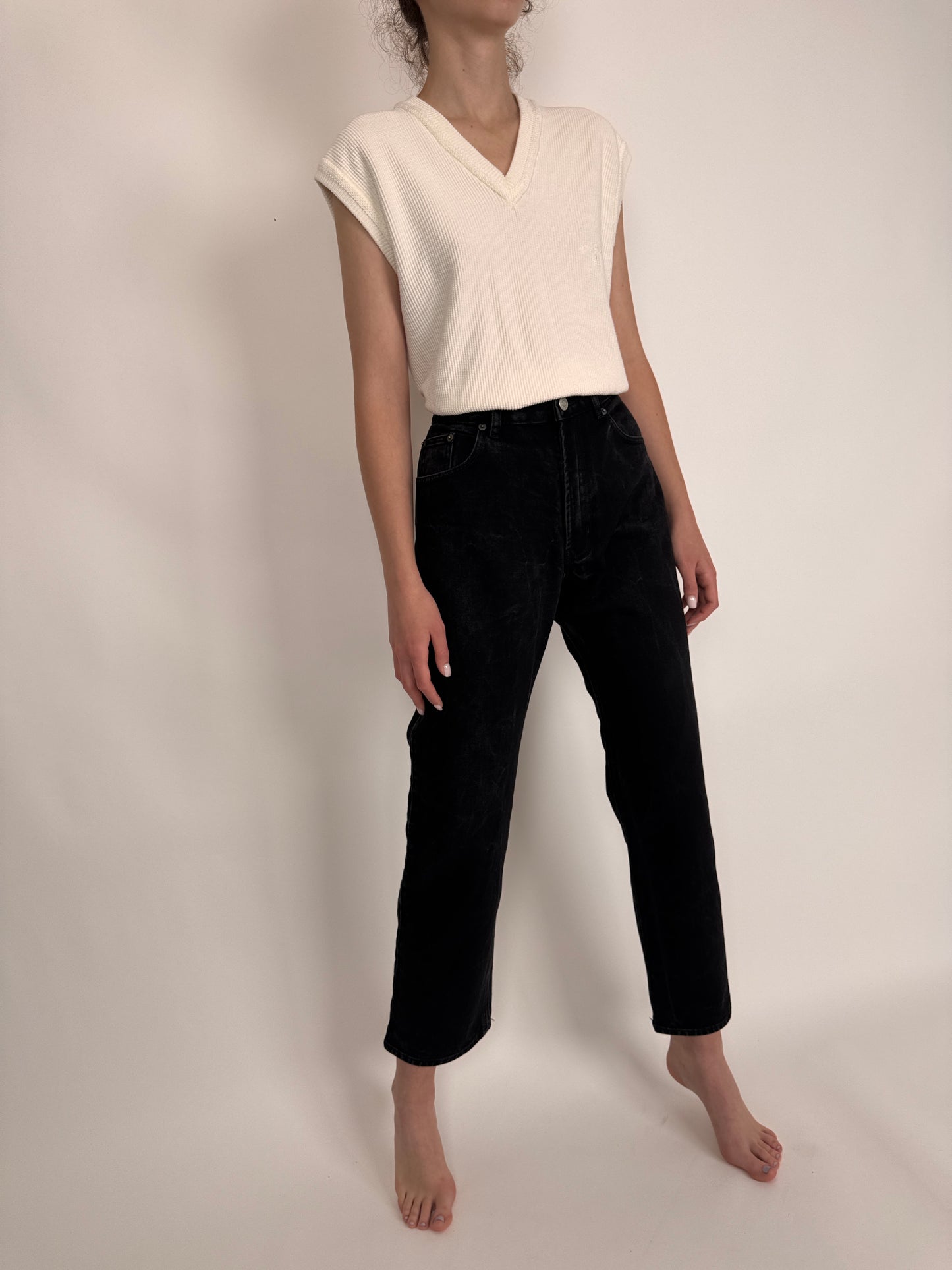 Jeanși vintage cu talie înaltă straight leg