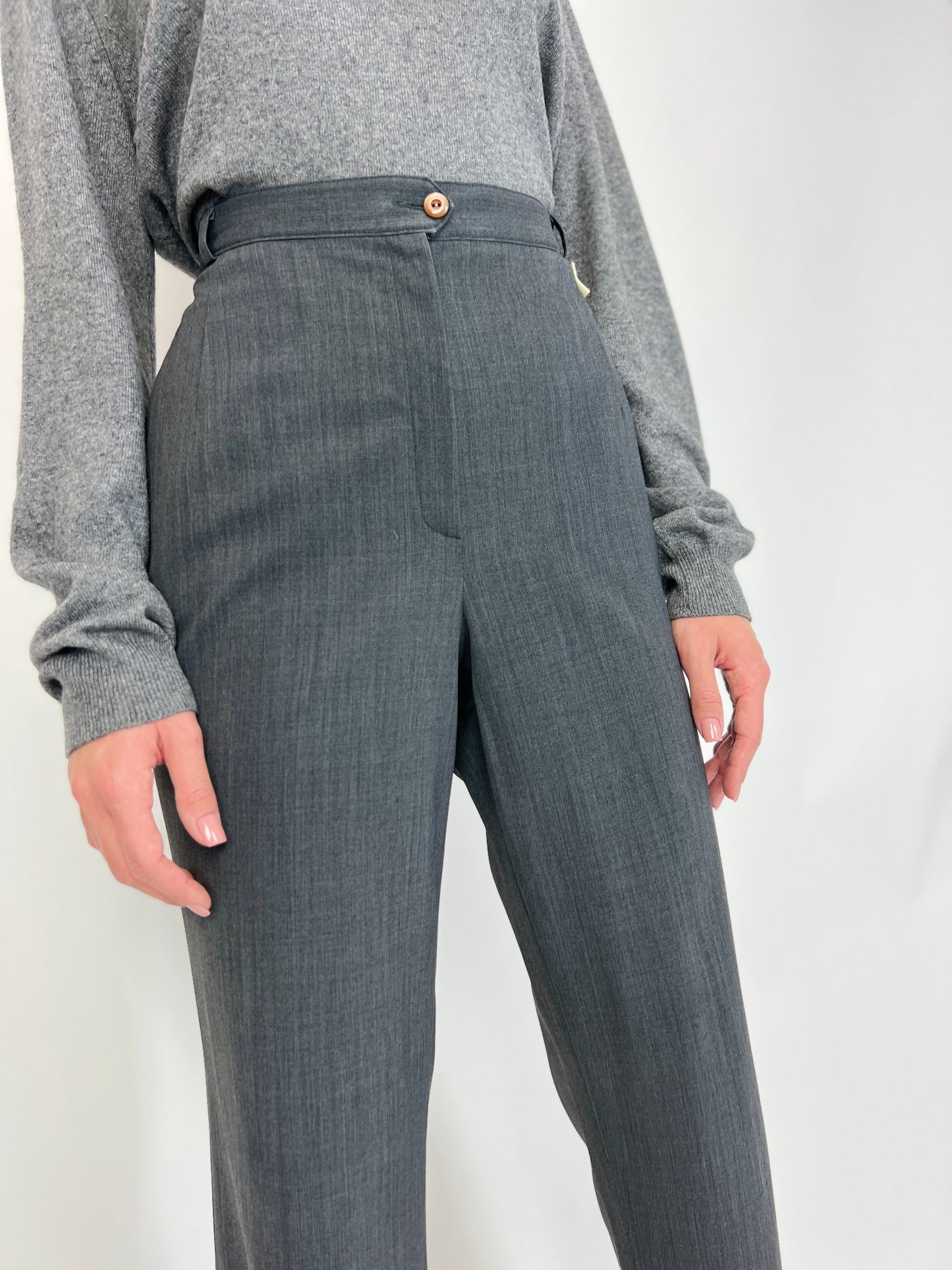 Pantaloni vintage noi lana extrafina strech