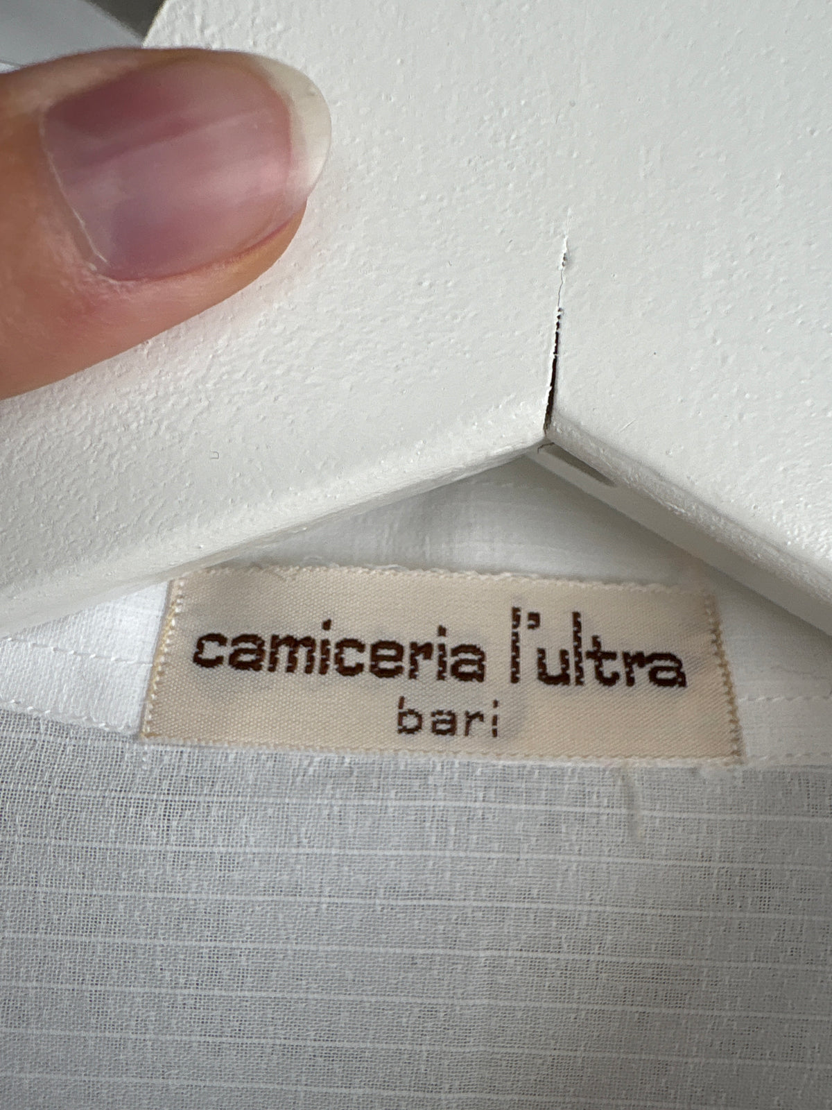 Cămașa vintage de brand luxury italian de nișă din triplu voal plin semiopac