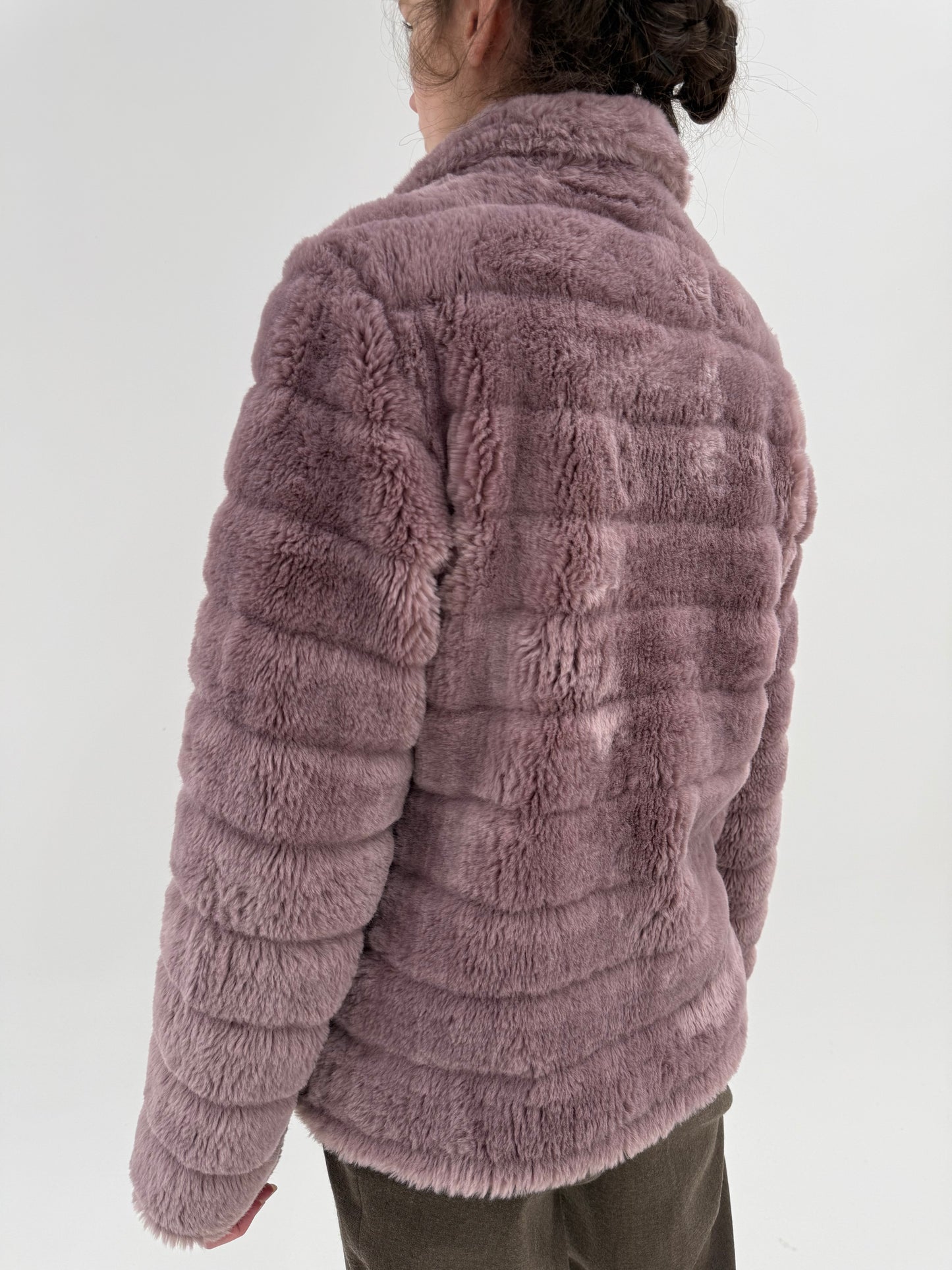 Blană eco dusty Pink tall