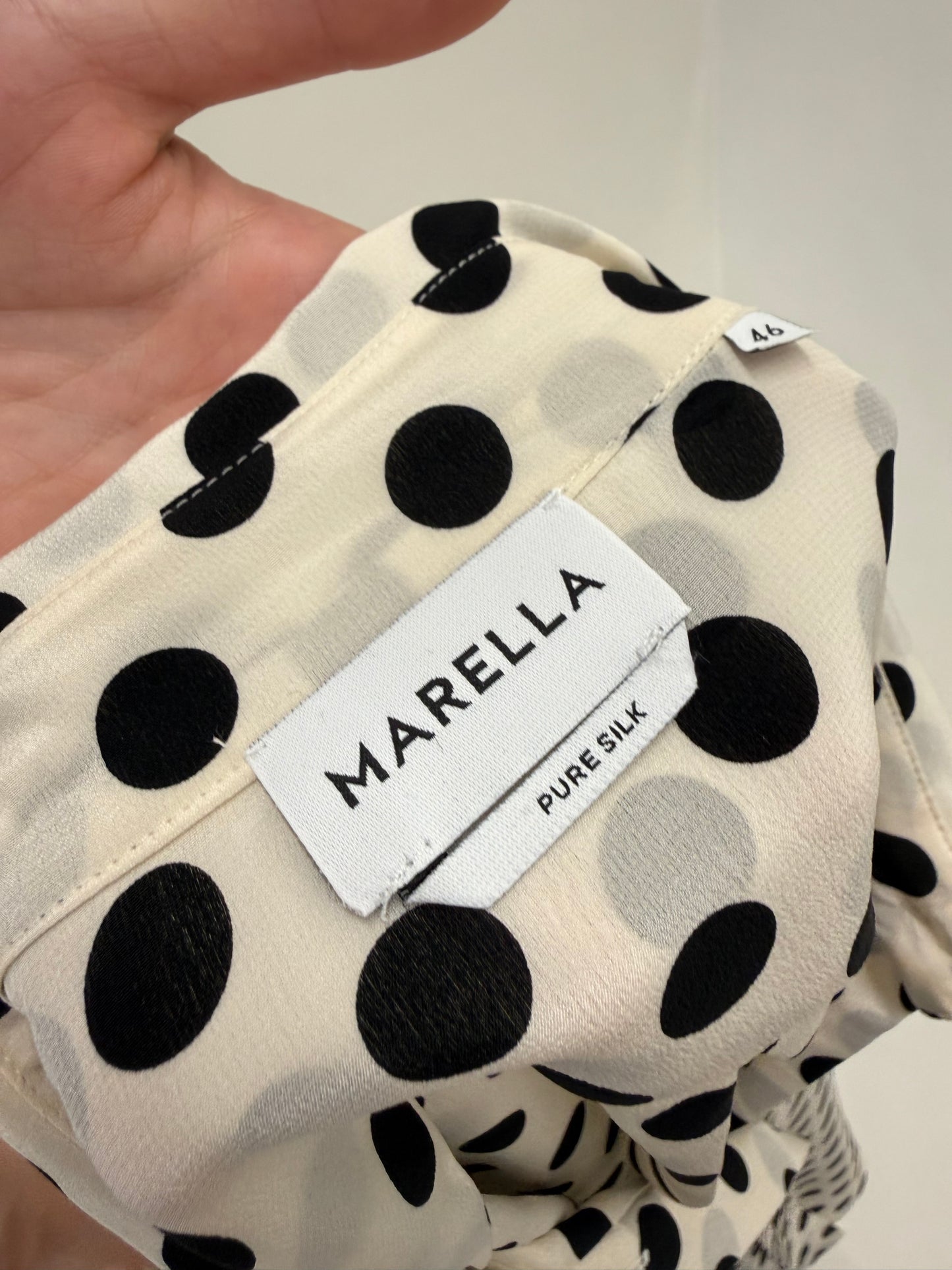Cămașa Marella by Max Mara noi cu buline din mătase naturală