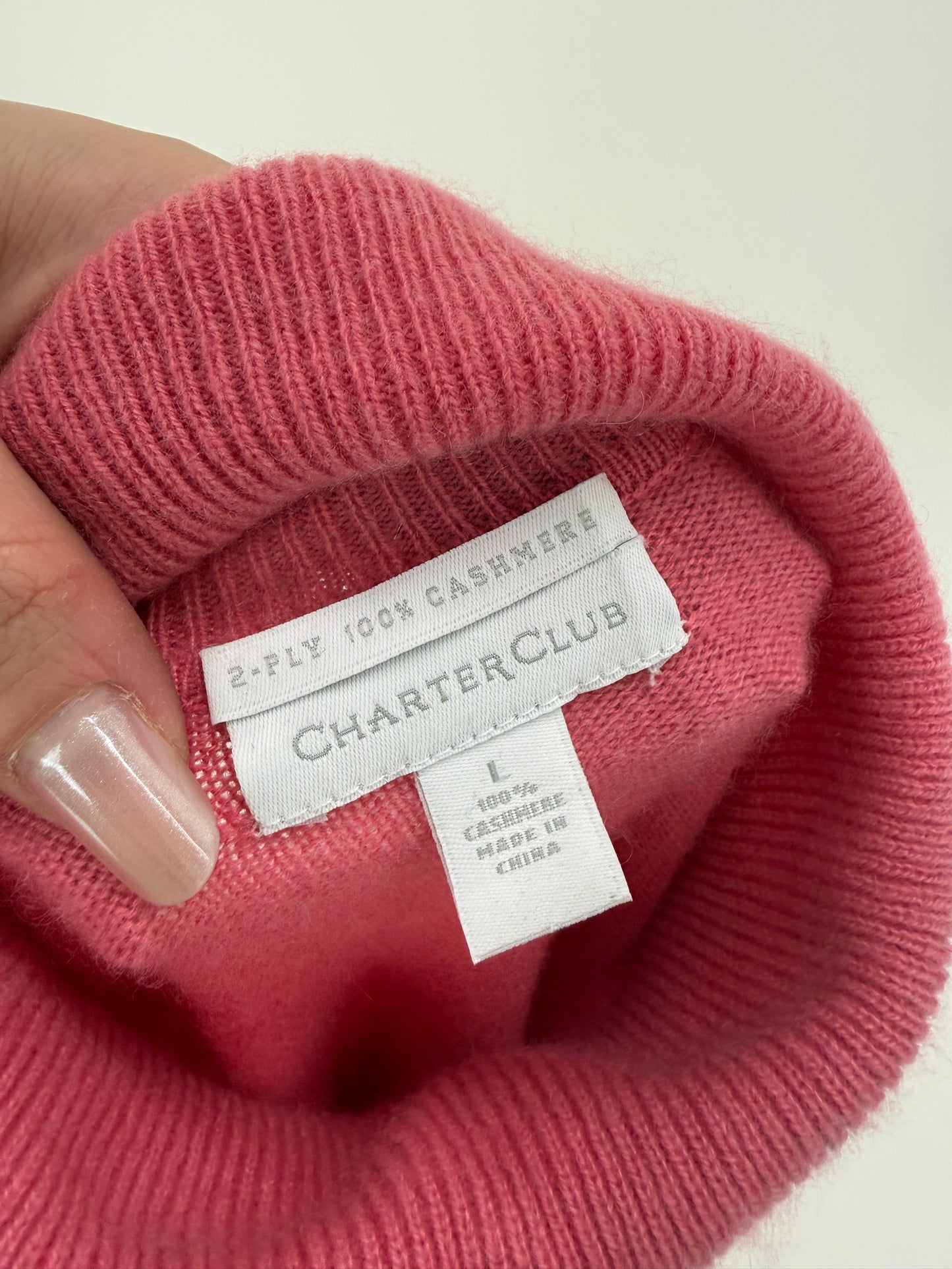 Maleta din cașmir rouge pink