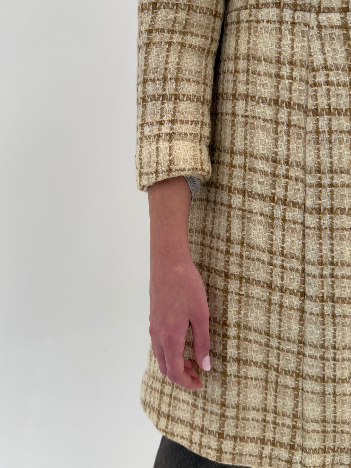 Palton old vintage petite de colecție anii 60 din boucle plin de lana