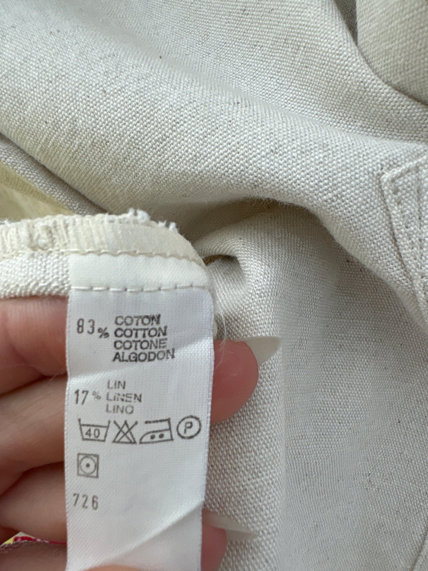 Jacheta luxury petite Cacharel din pânză de in și bumbac