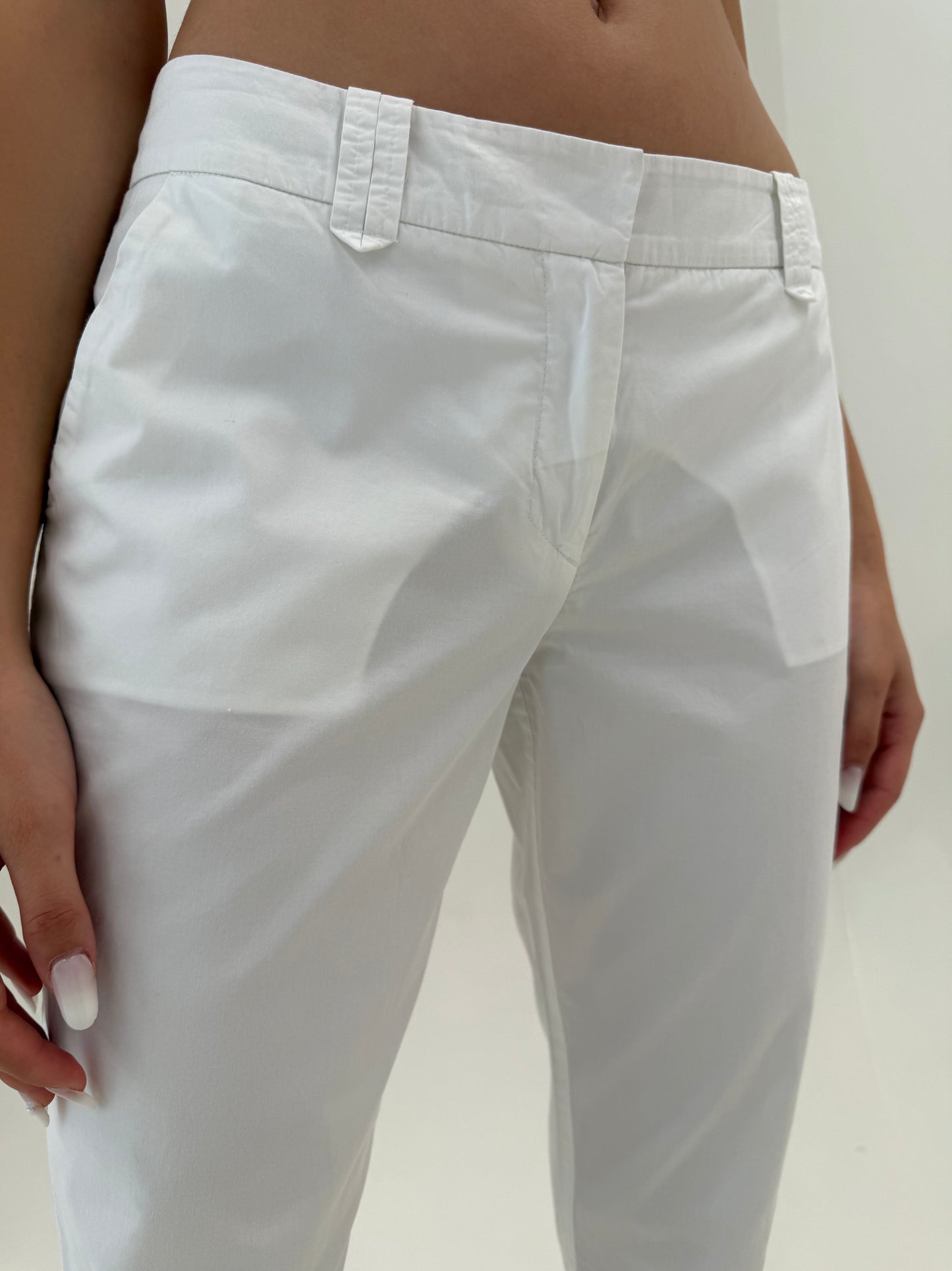 Pantaloni chinos petite Stefanel din bumbac premium