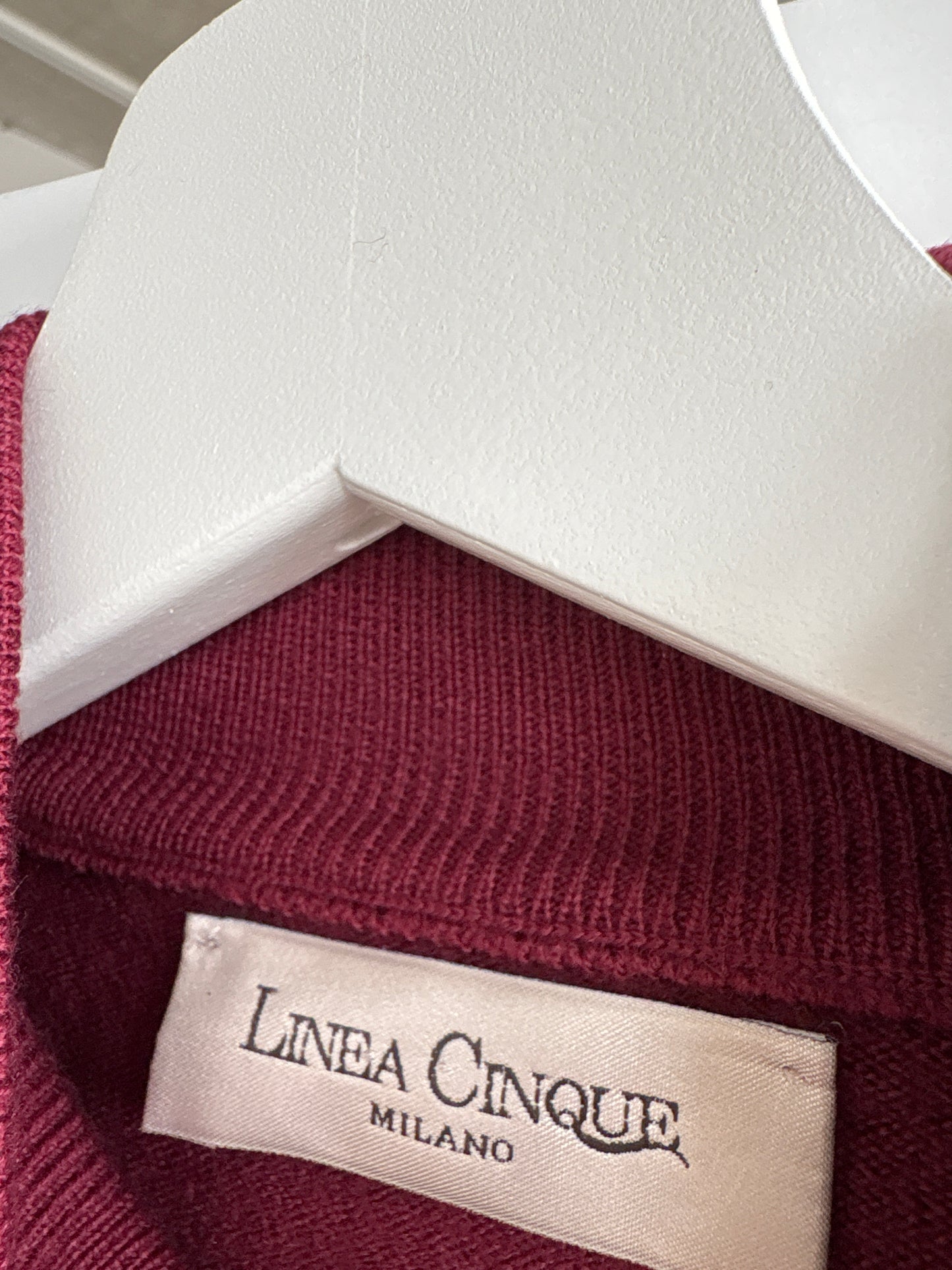 Maleta petite italian burgundy din lana merino extrafina