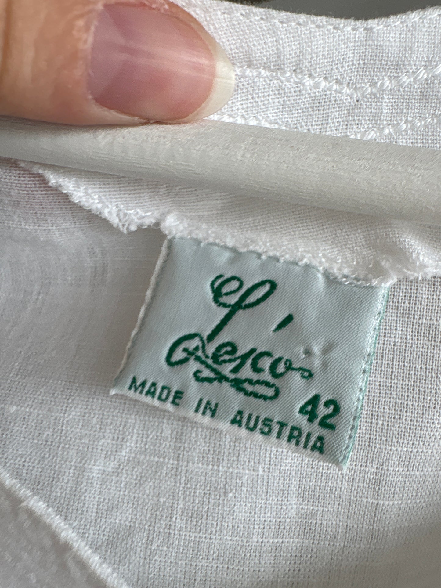 Cămașa vintage din pânză premium extrem de moale cu broderie anglaise