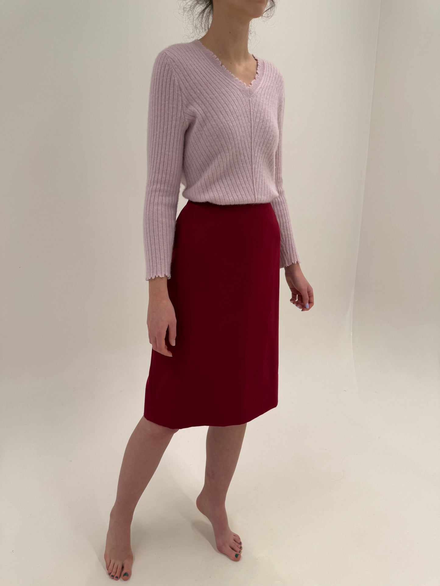 Fustă midi lung cu talie uktra marcată înaltă midi lung