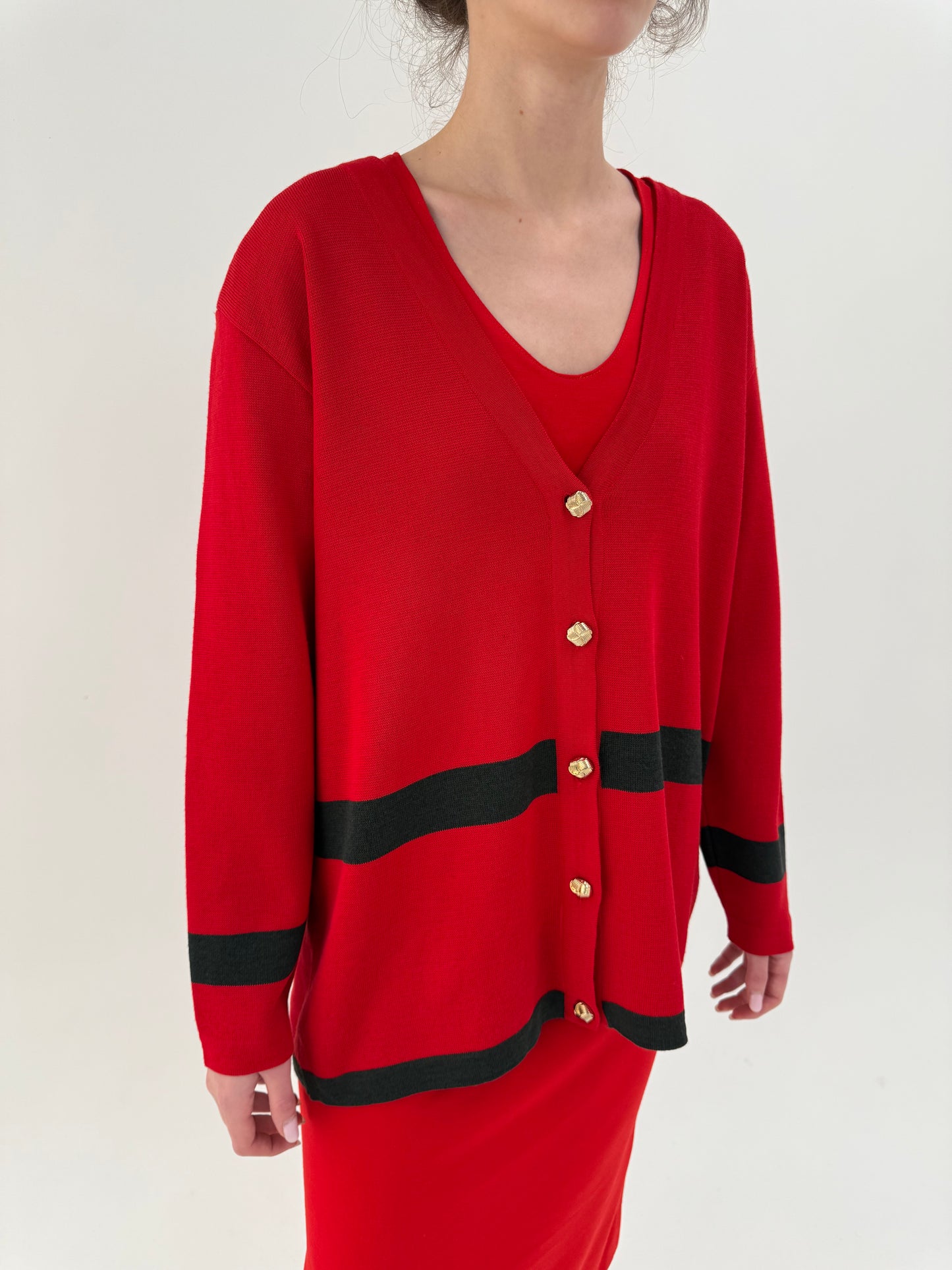 Cardigan vintage excepțional italian din lana extrafina de gramaj mare