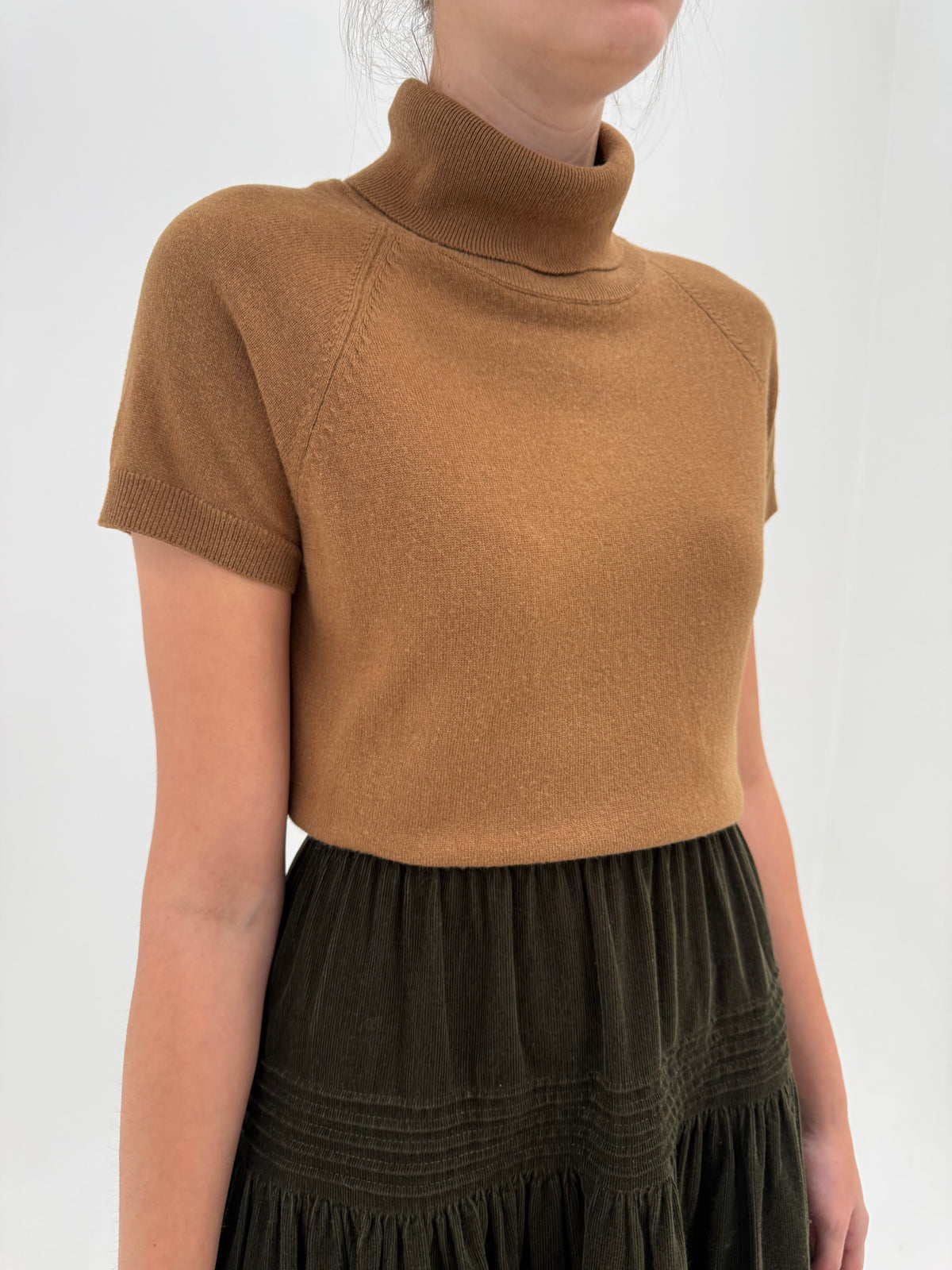 Maleta caramel brown din lana extrafina